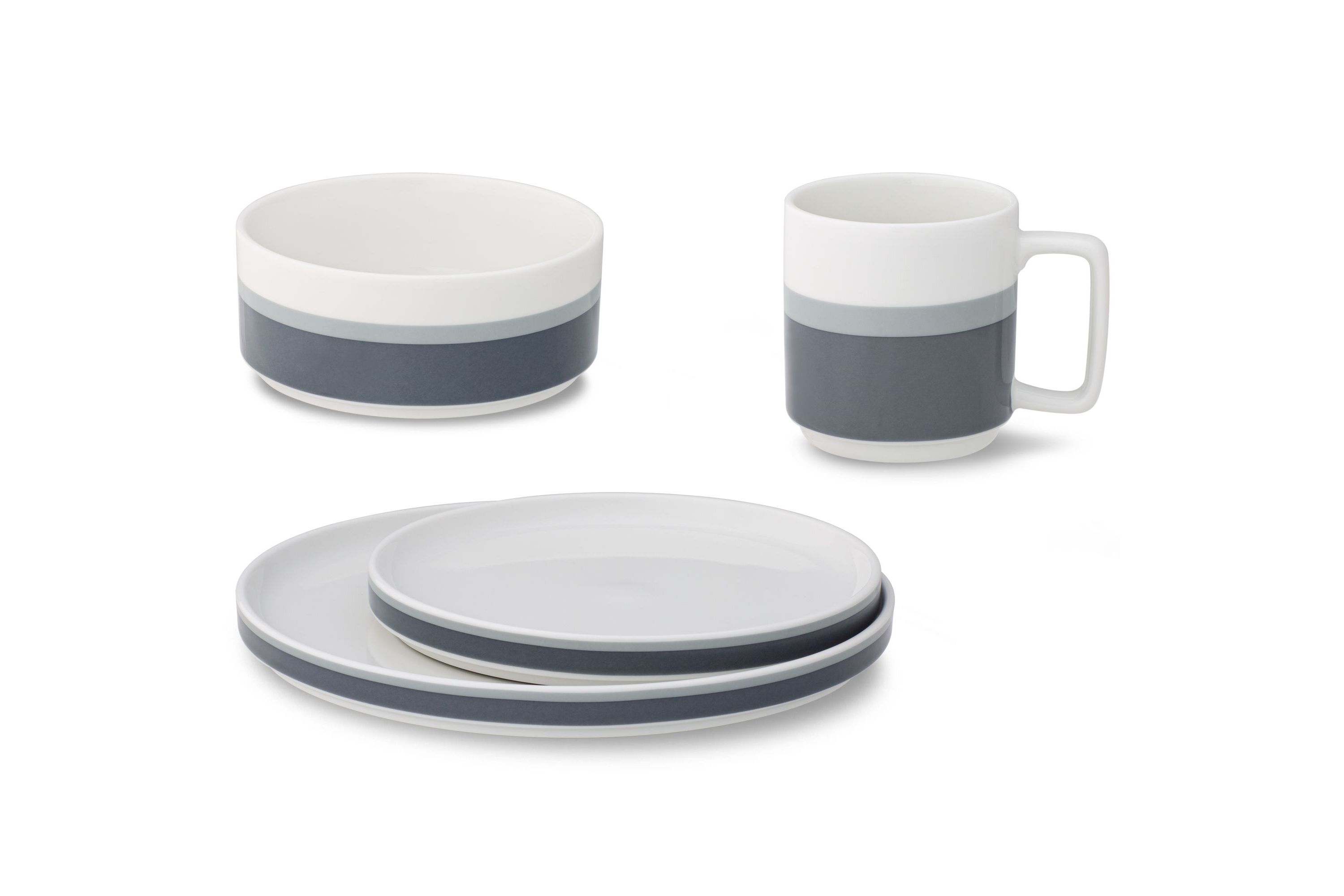 Colorstax Stripe Stax 4-Piece Place Setting, Service for 1