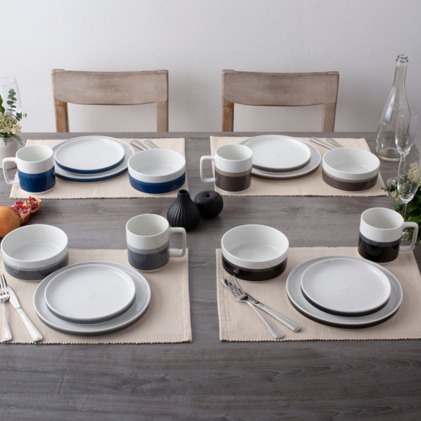 Colorstax Stripe Stax 4-Piece Place Setting, Service for 1
