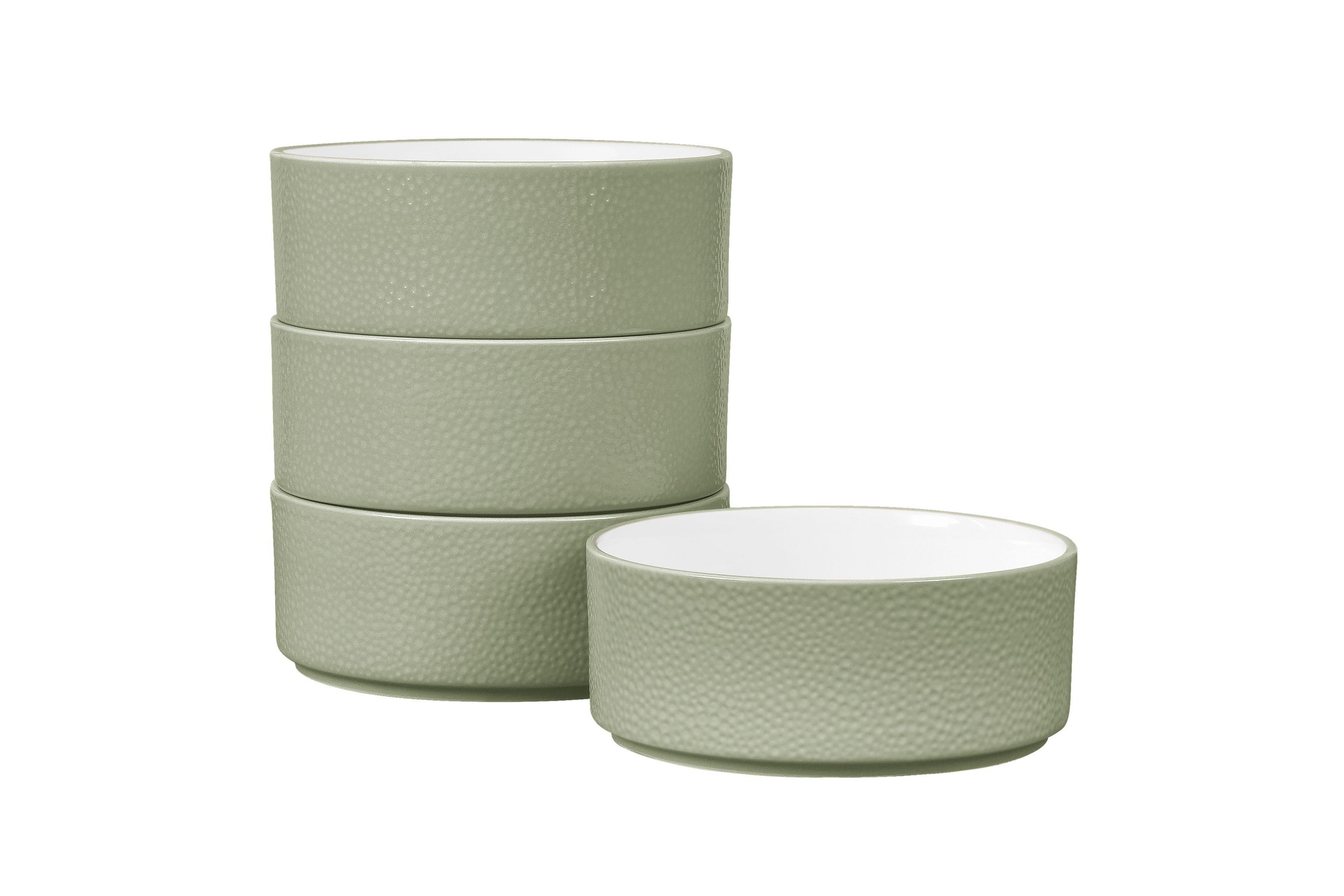 Colortex Stone Set Of 4 Stax Cereal Bowls, 6", 20 Oz.