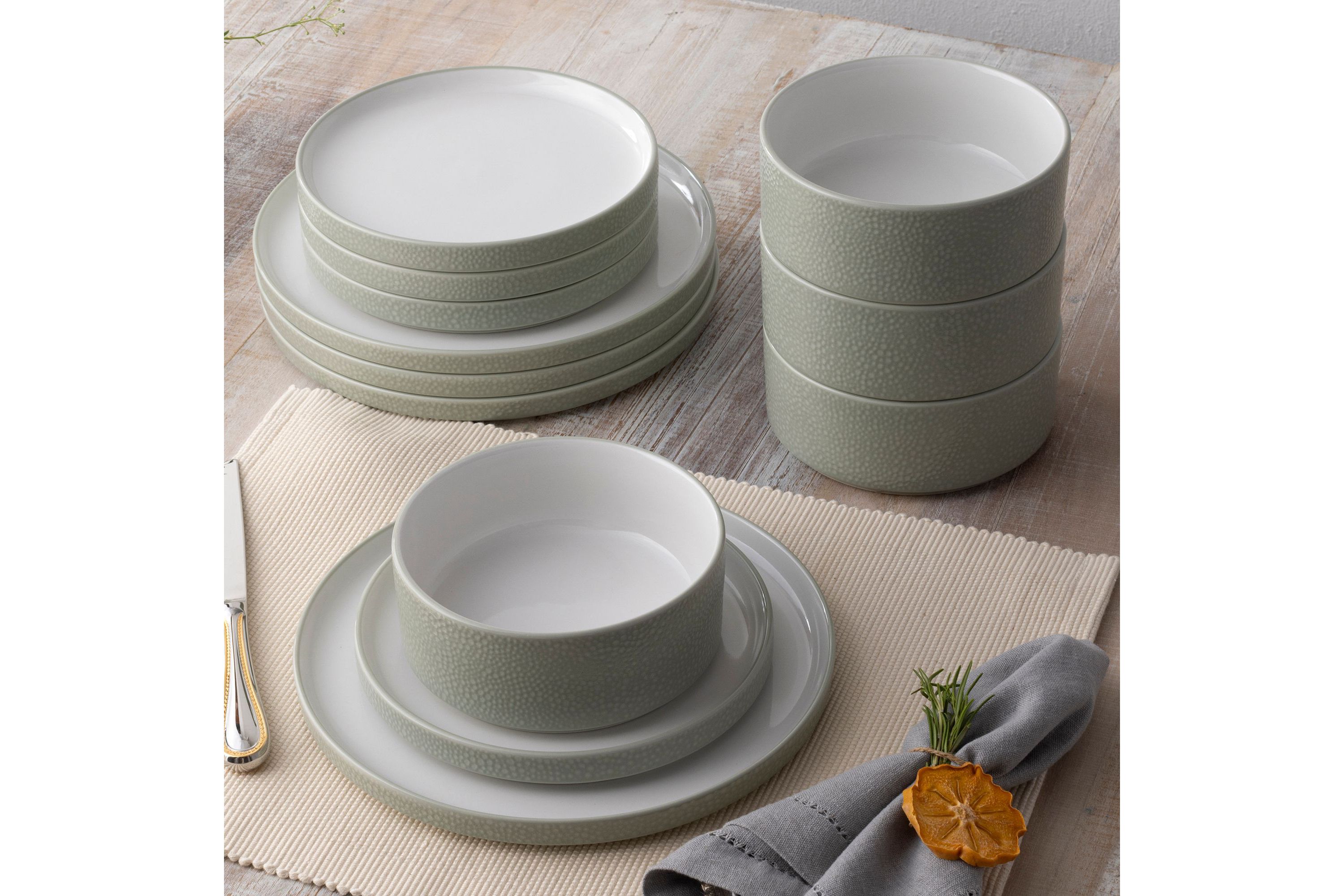 Colortex Stone Set Of 4 Stax Cereal Bowls, 6", 20 Oz.