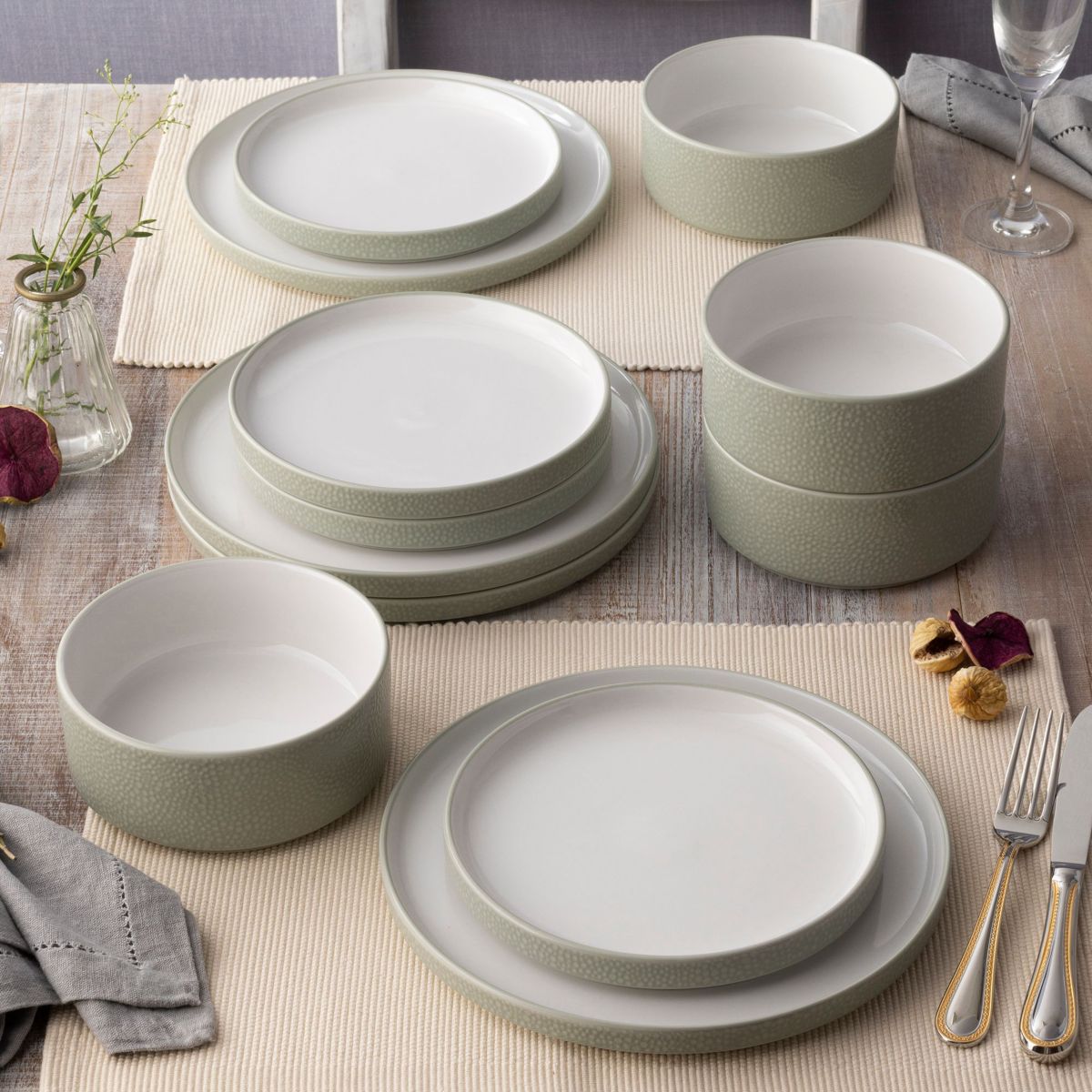 Colortex Stone Set Of 4 Stax Cereal Bowls, 6", 20 oz.