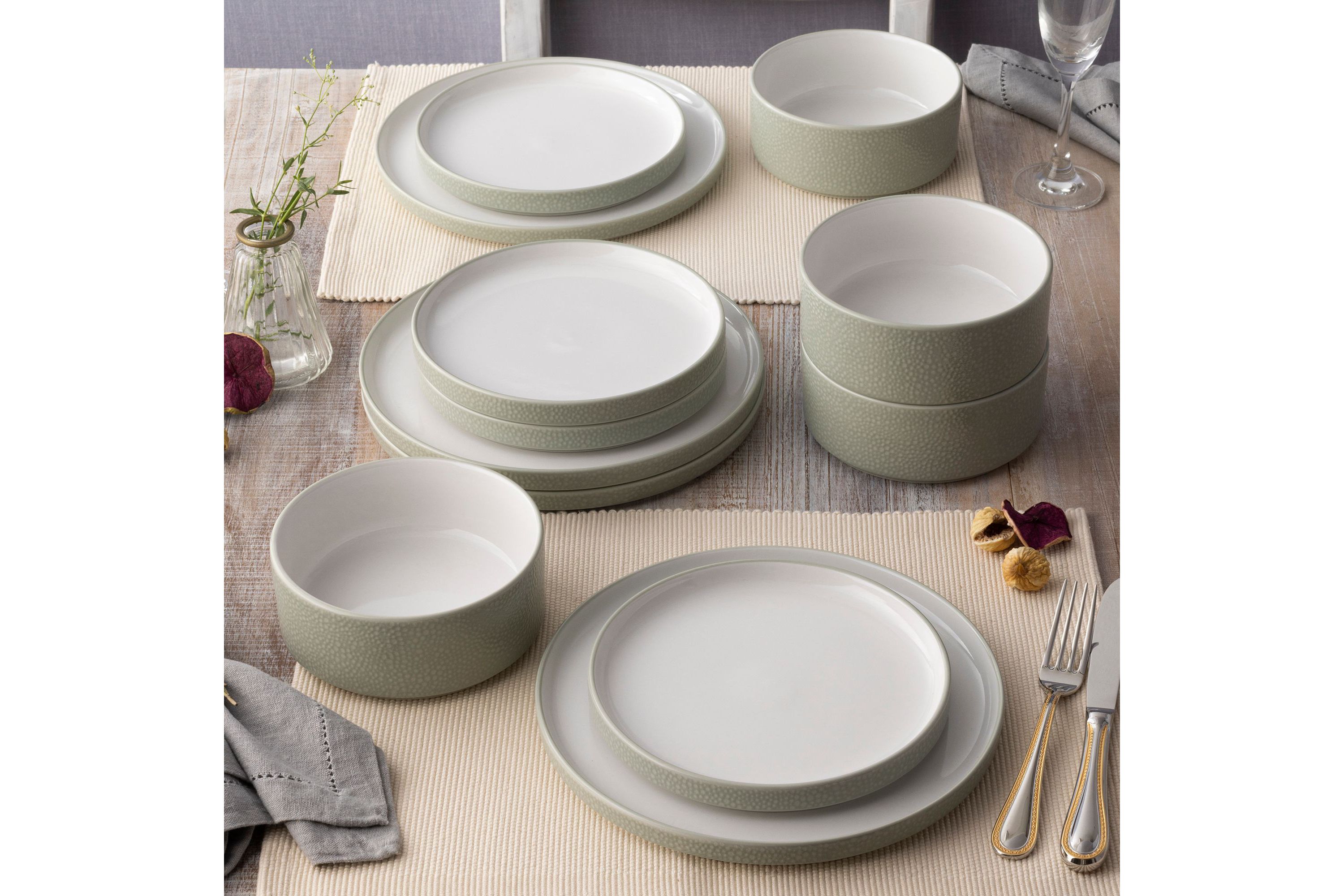 Colortex Stone Set Of 4 Stax Cereal Bowls, 6", 20 Oz.