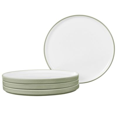 Noritake Colortex Stone Set Of 4 Stax Salad Plates, 7-1/2", Sage