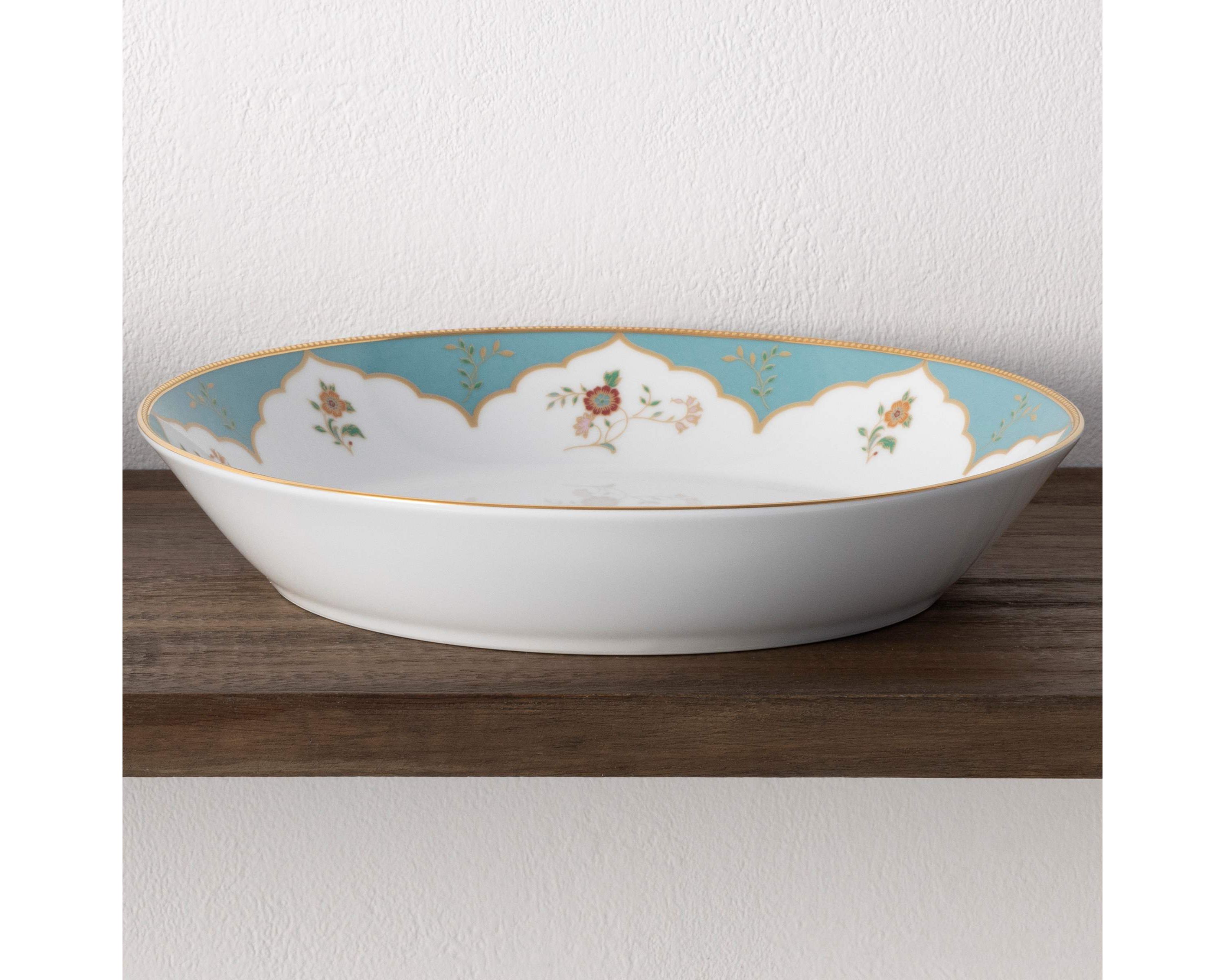 Lodis Morning Set of 4 Rim Dinner Bowls, 10", 25 oz.