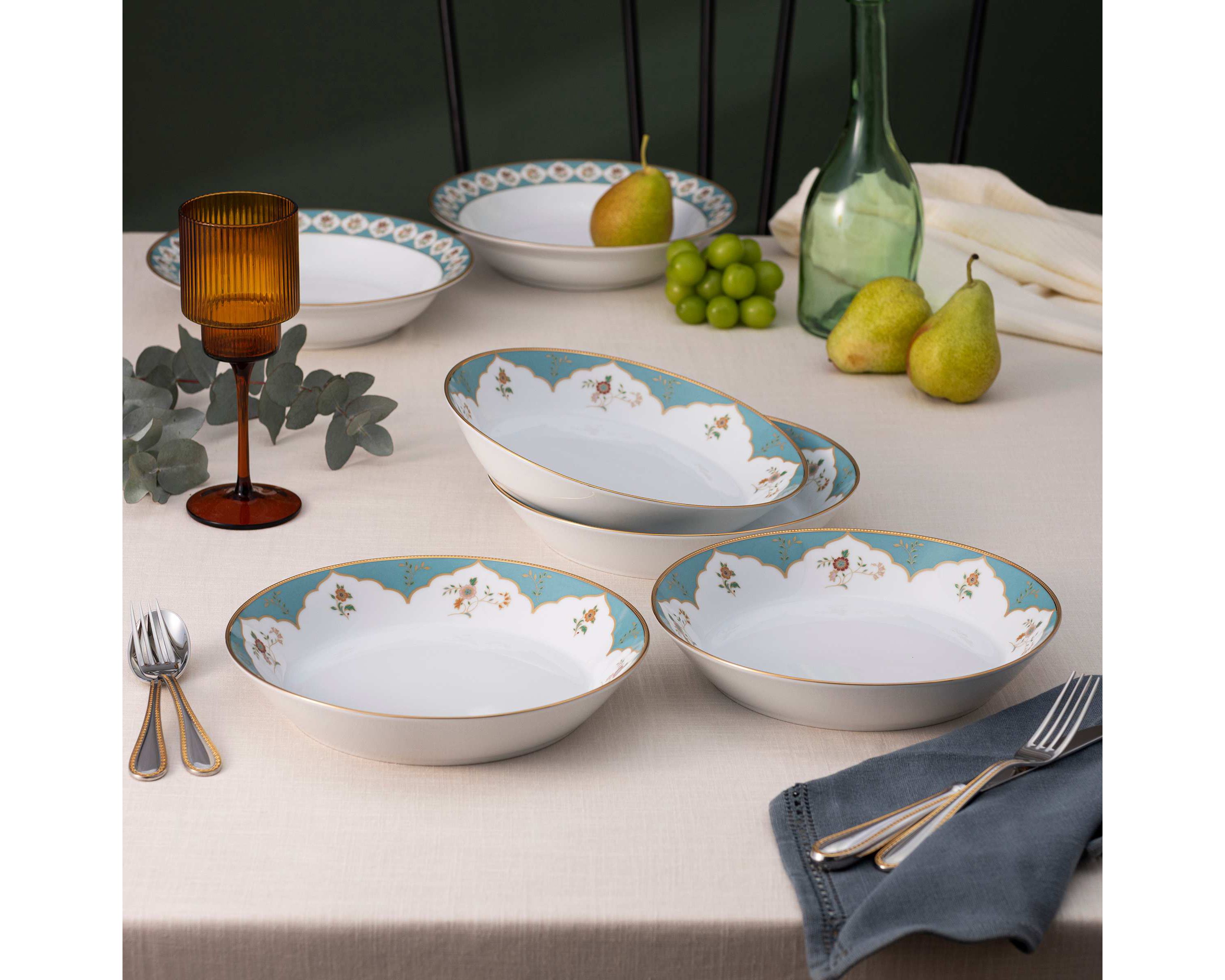 Lodis Morning Set of 4 Coupe Dinner Bowls, 9-3/4", 43 oz.