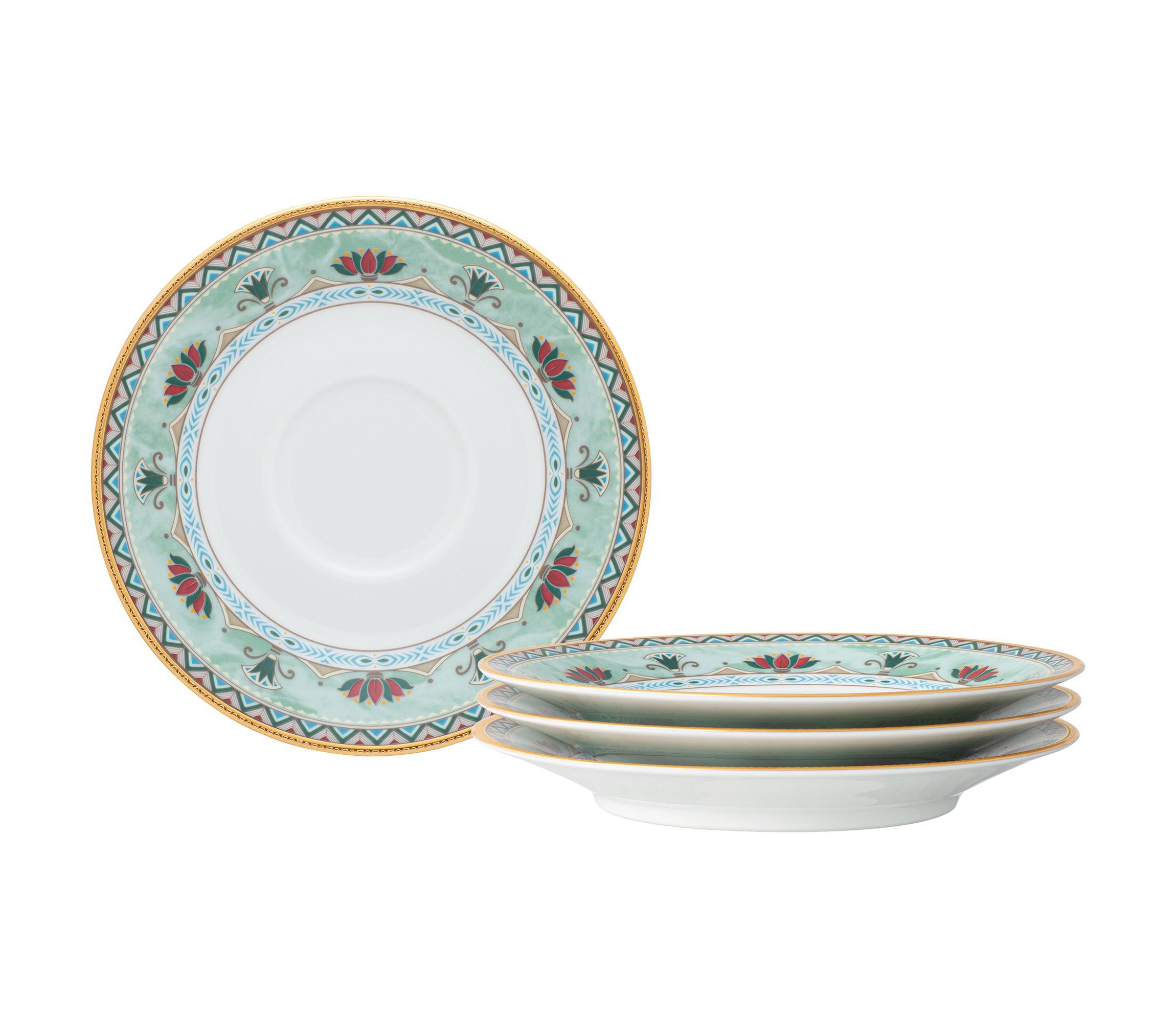 Serene Garden Set Of 4 Saucers, 6"