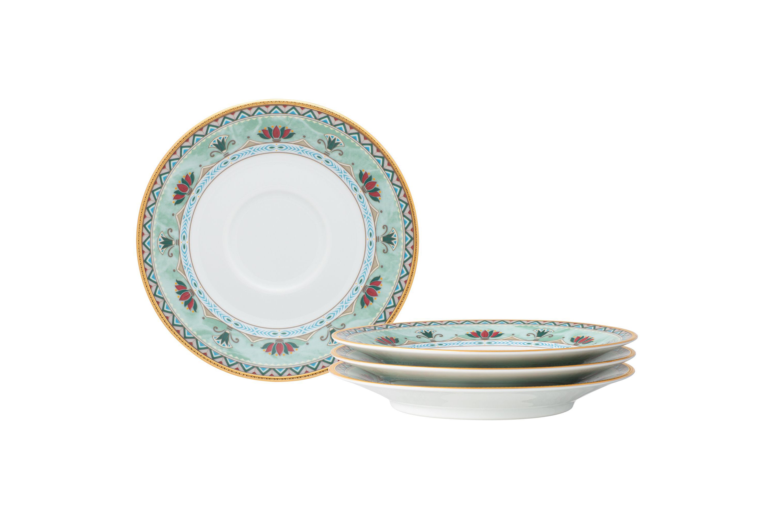 Serene Garden Set Of 4 Saucers, 6"