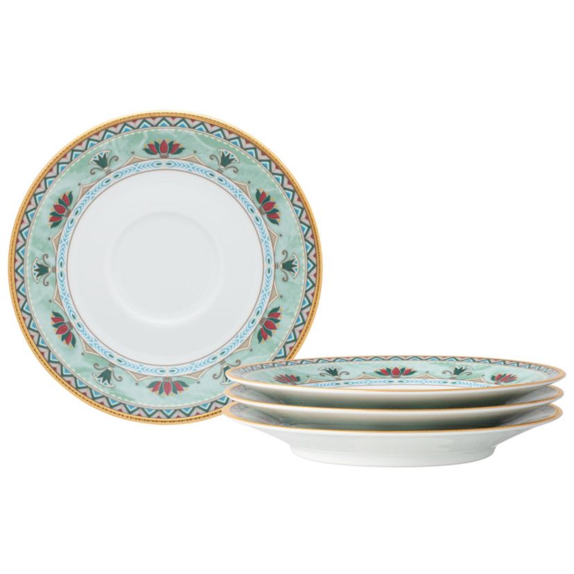 Serene Garden Set Of 4 Saucers, 6"