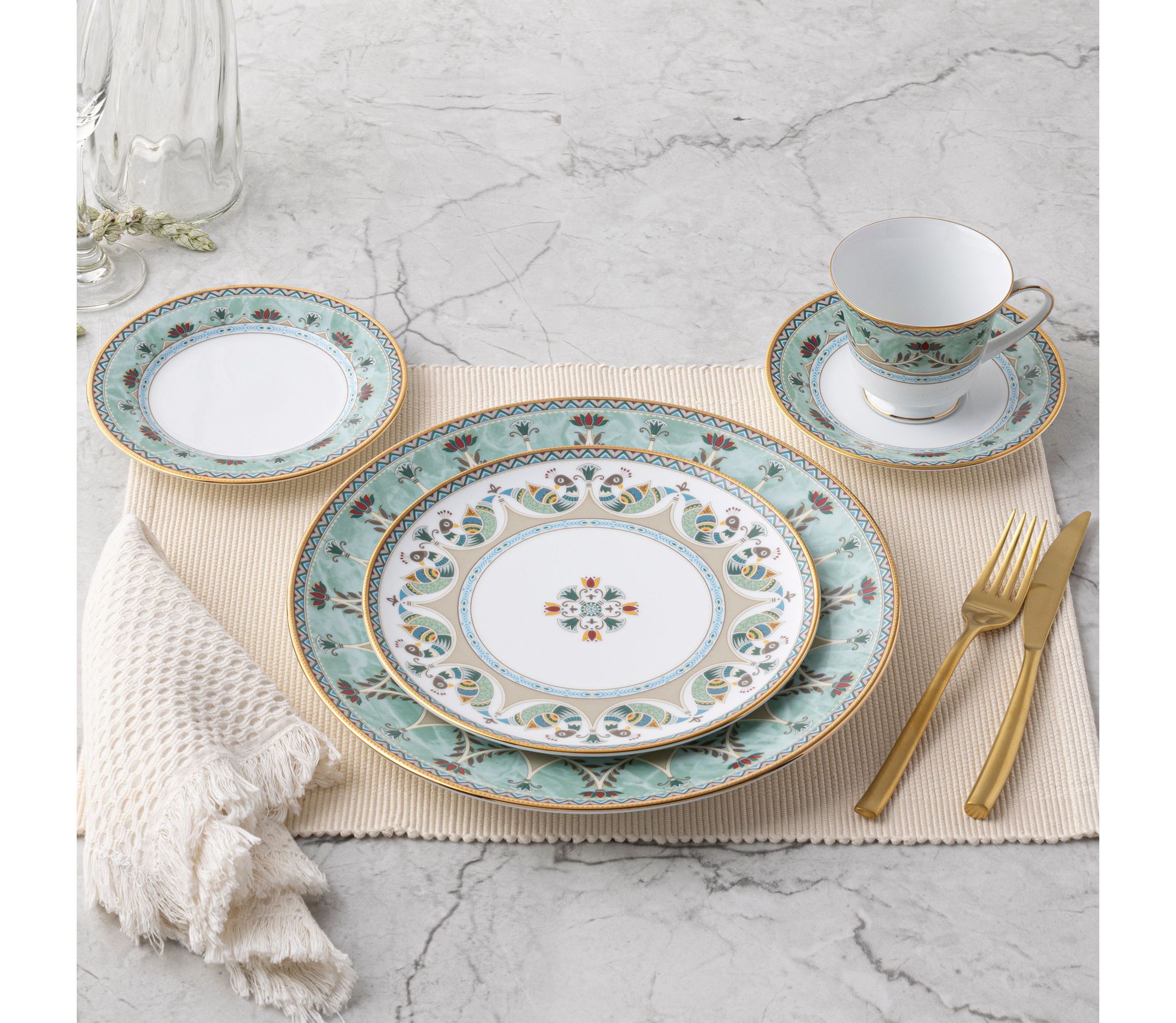 Serene Garden Set Of 4 Saucers, 6"