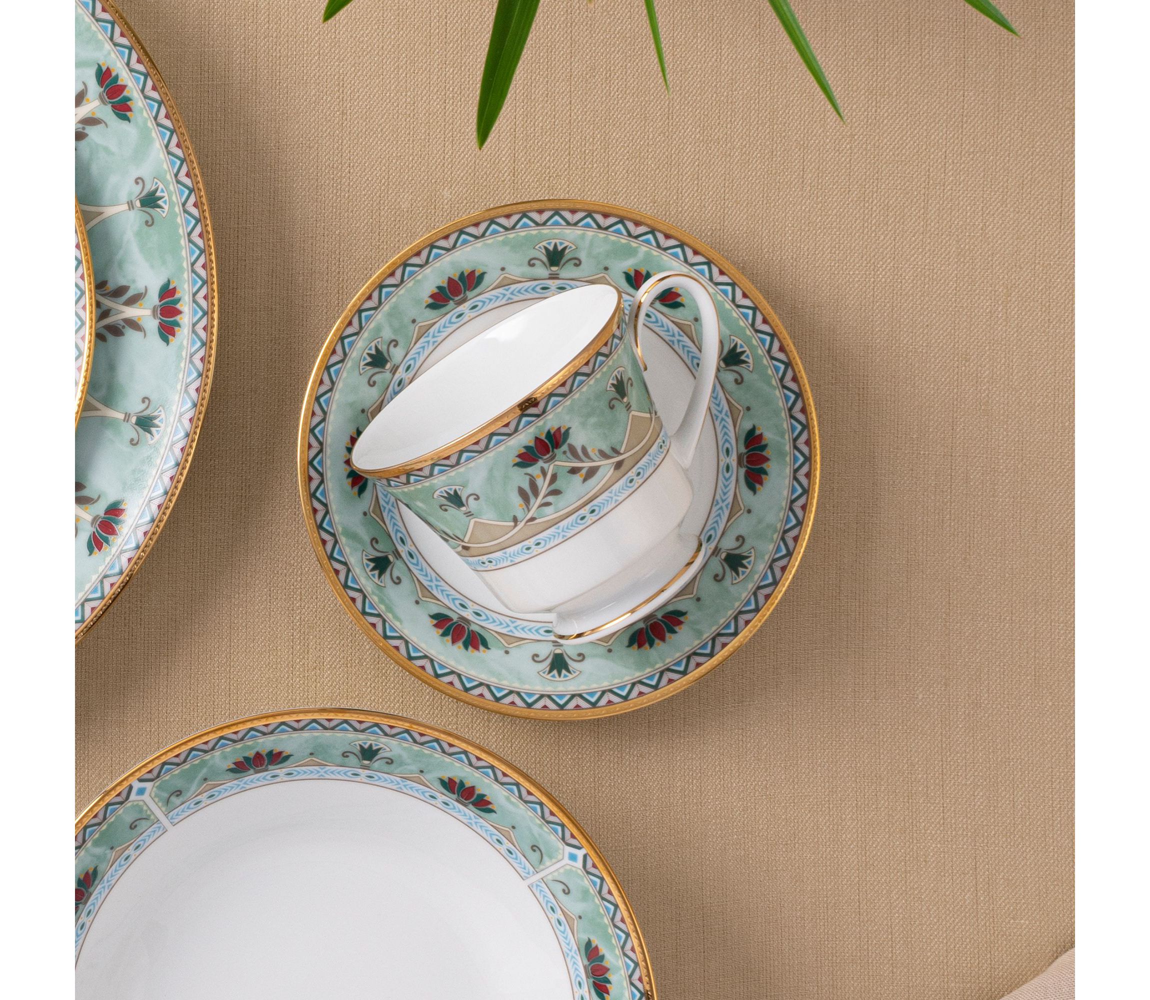 Serene Garden Set Of 4 Saucers, 6"