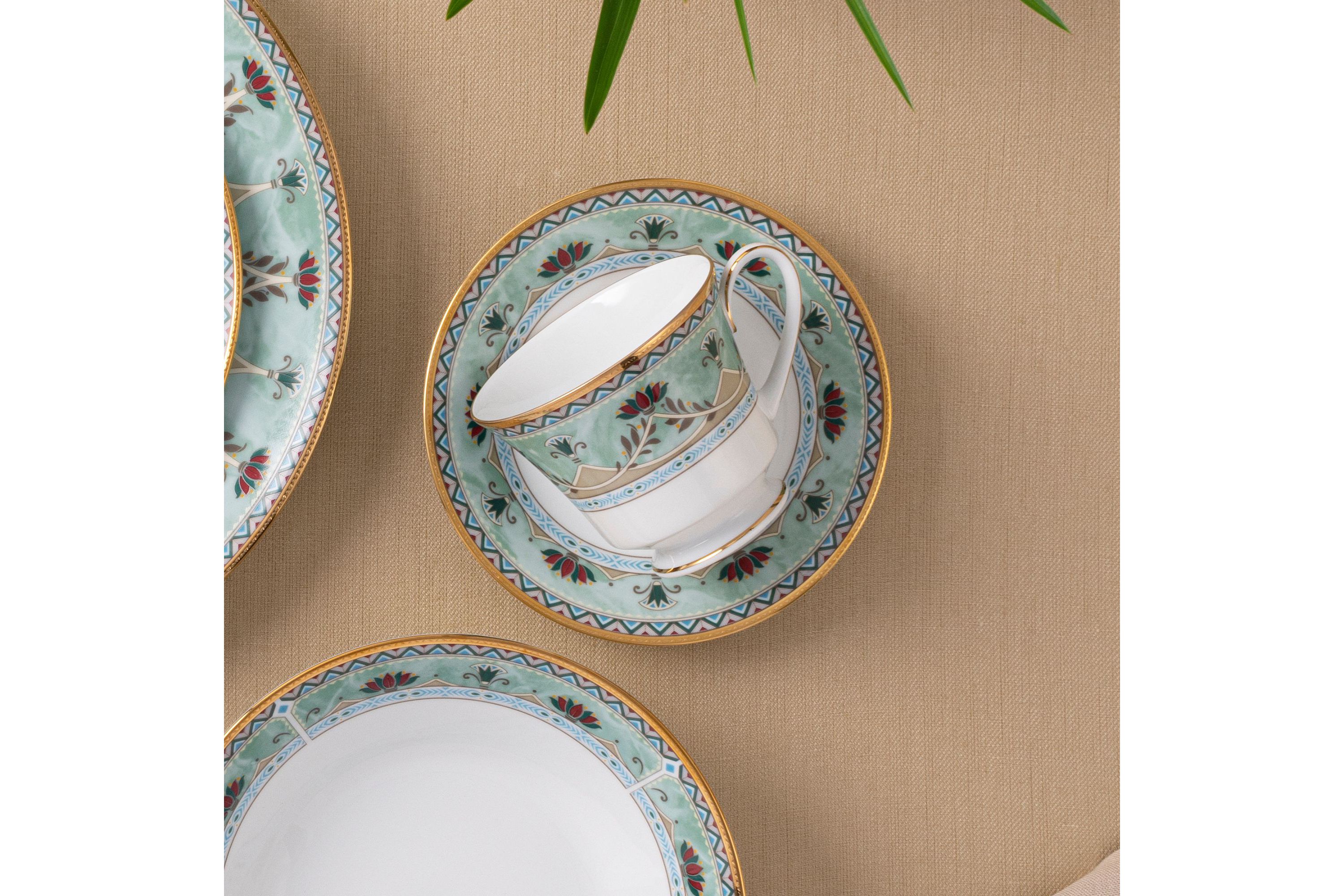 Serene Garden Set Of 4 Saucers, 6"