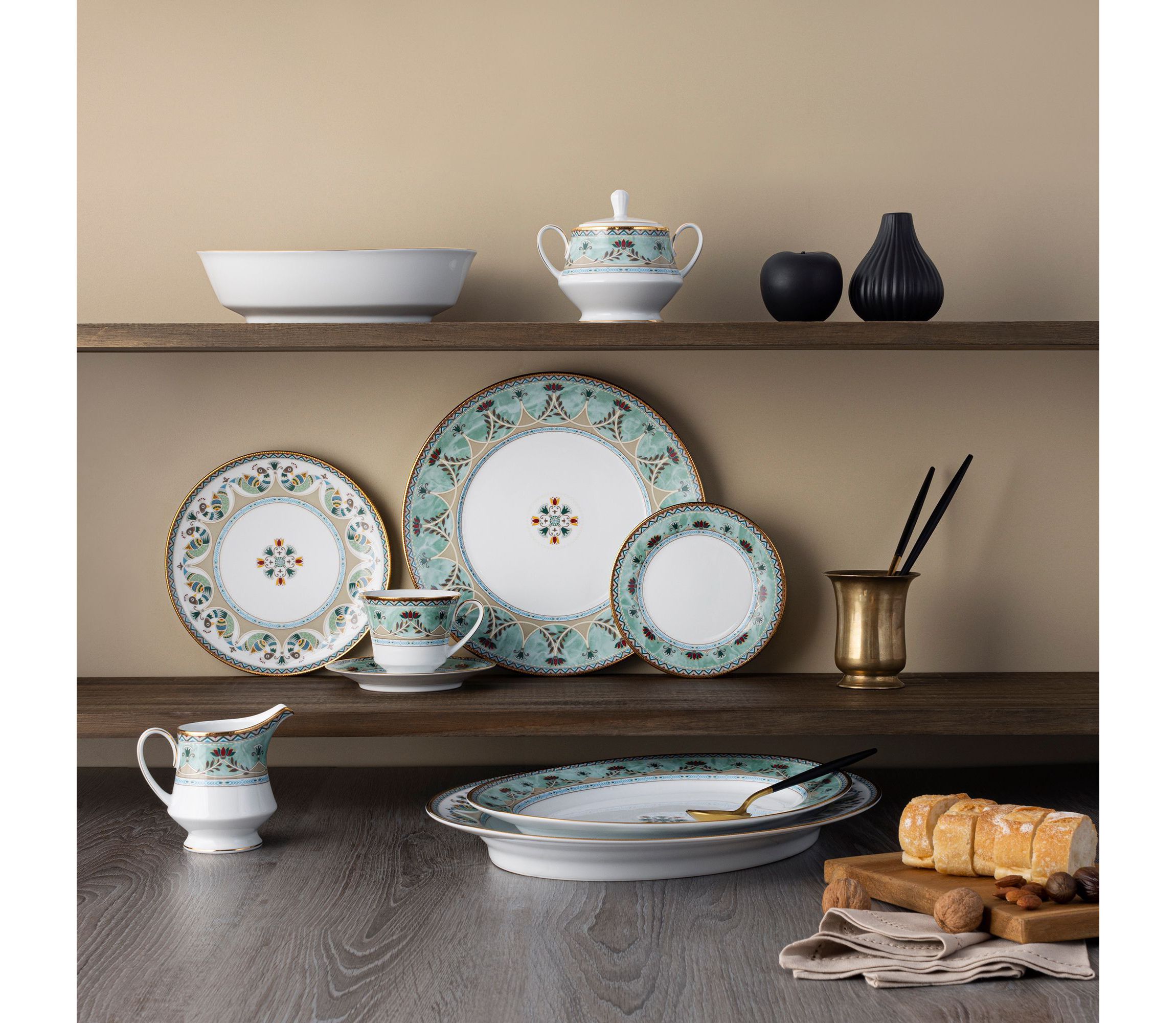 Serene Garden Set Of 4 Saucers, 6"