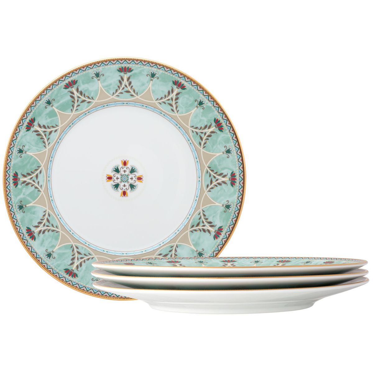 Serene Garden Set Of 4 Dinner Plates, 10-1/2"