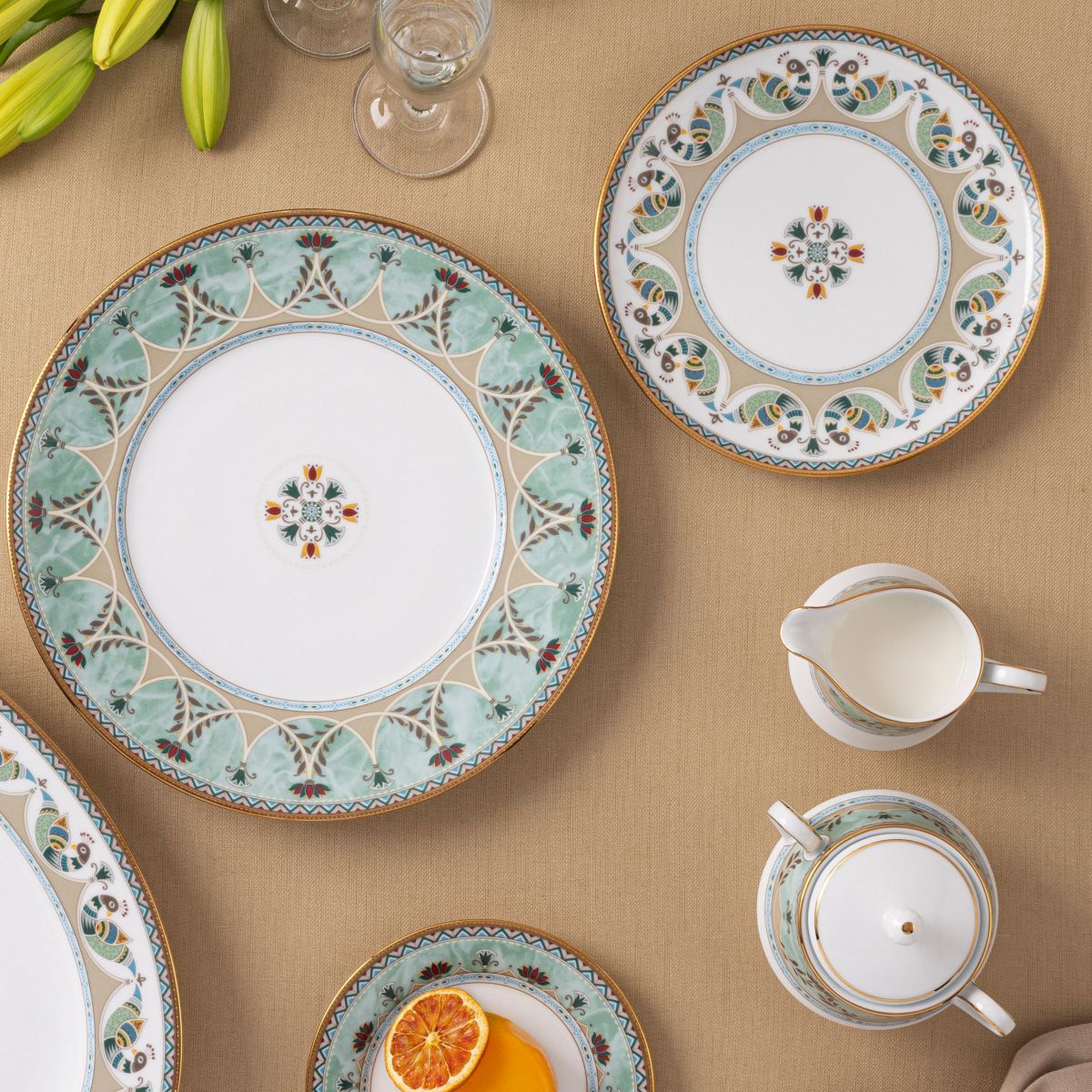 Serene Garden Set Of 4 Dinner Plates, 10-1/2"