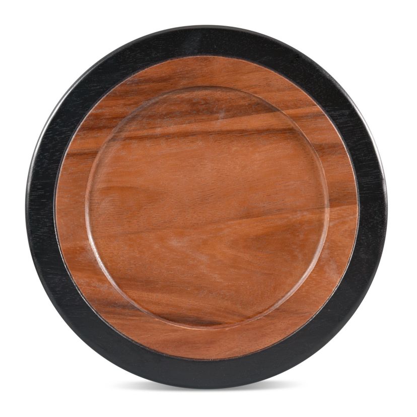 Kona Wood Round Charger, 13"