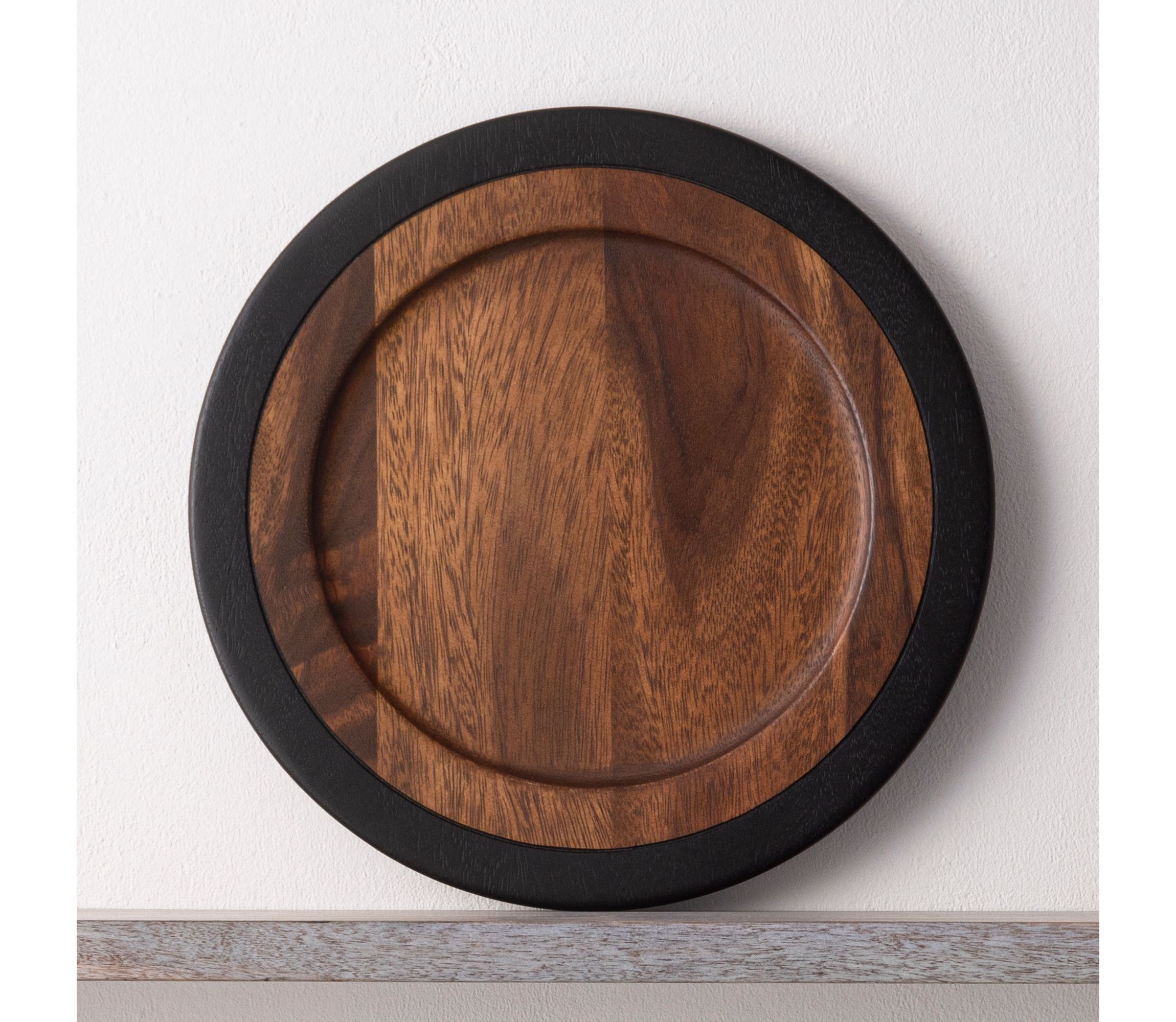Kona Wood Round Charger, 13"