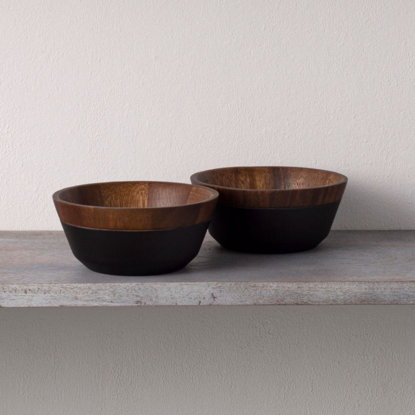 Kona Wood Set Of 2 Small Bowls, 7", 20 oz.