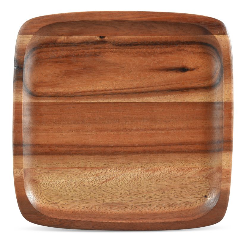 Kona Wood Square Plate, 12"
