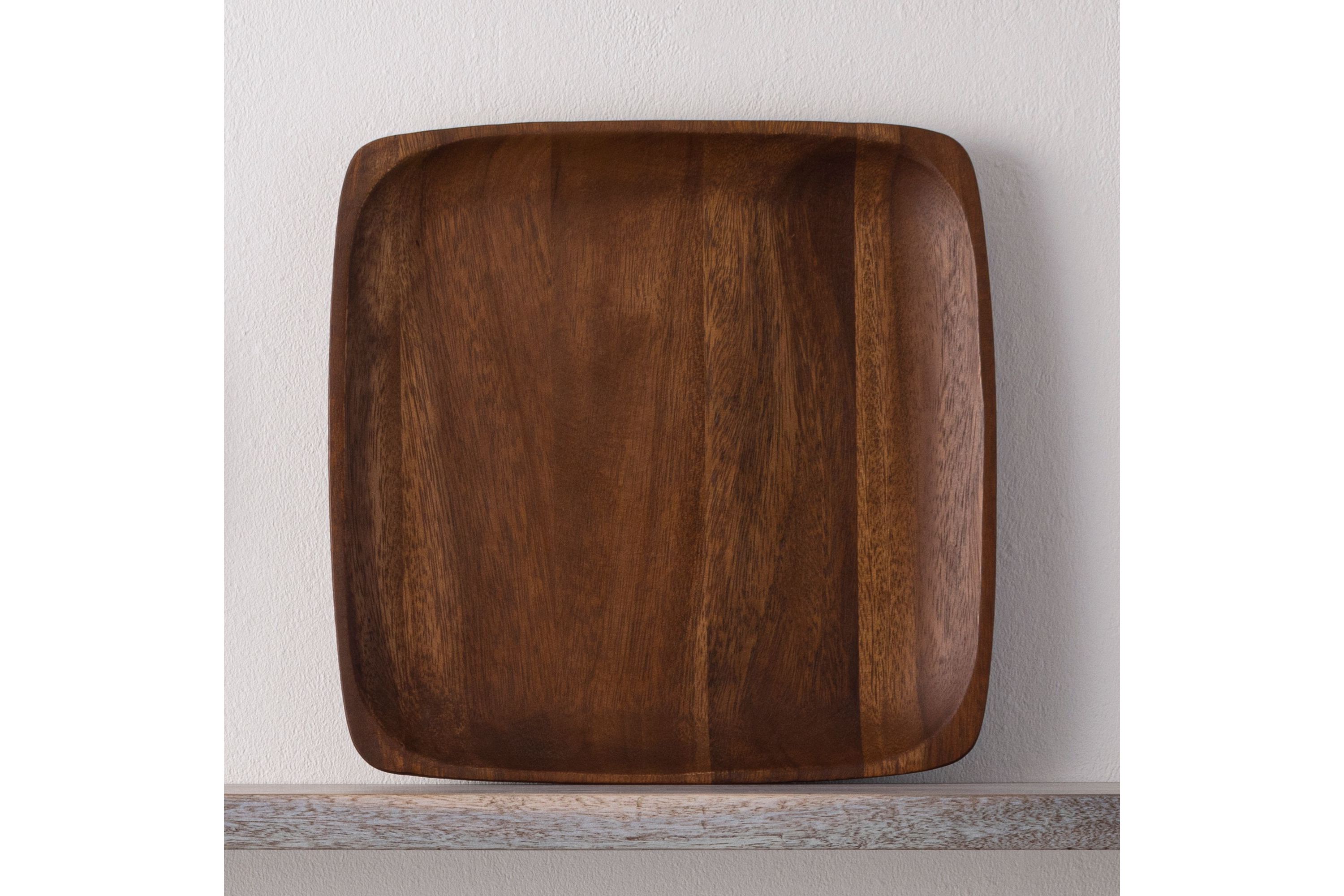 Kona Wood Square Plate, 12"