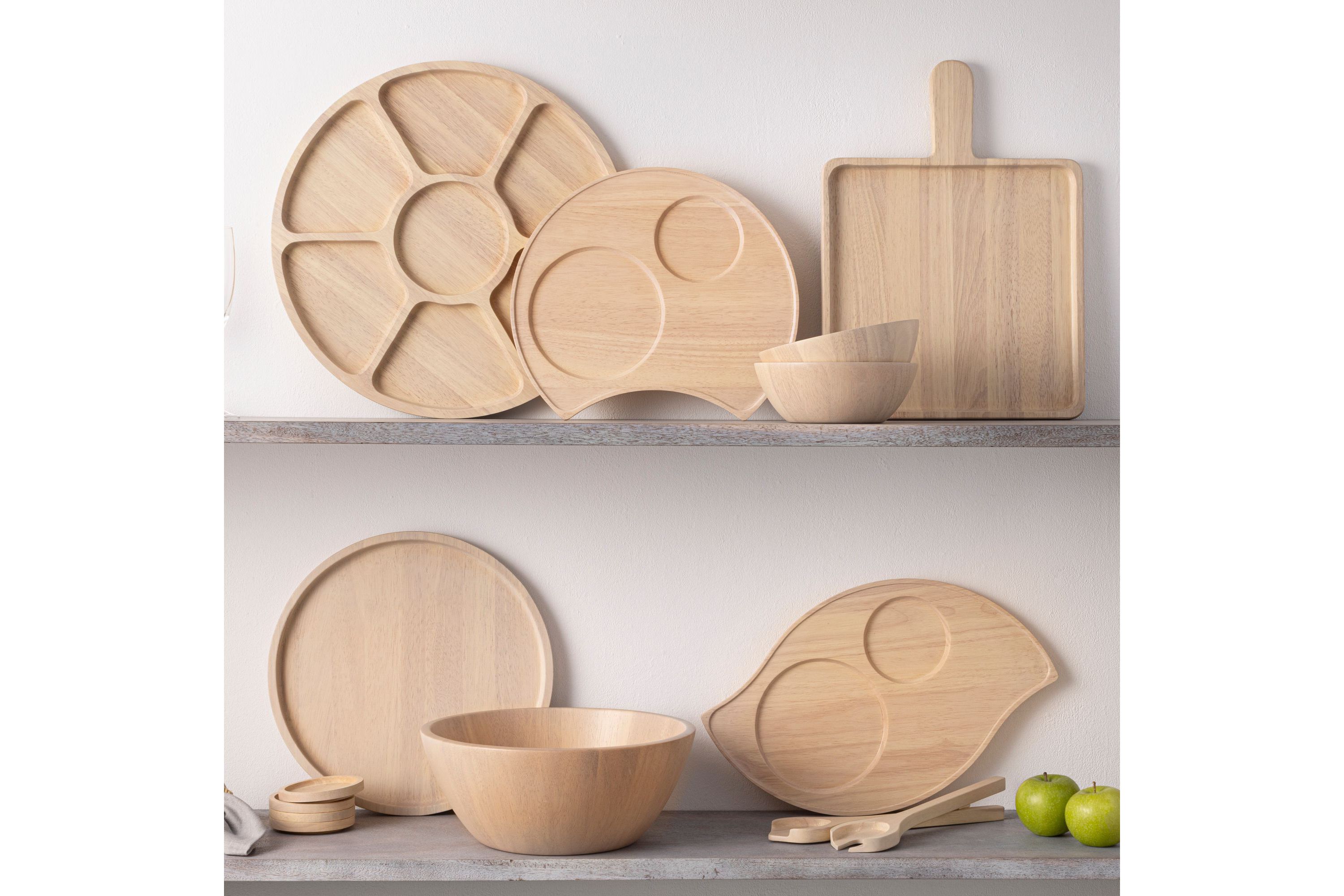 Hammock Wood Set Of 2 Small Bowls, 7", 20 oz.