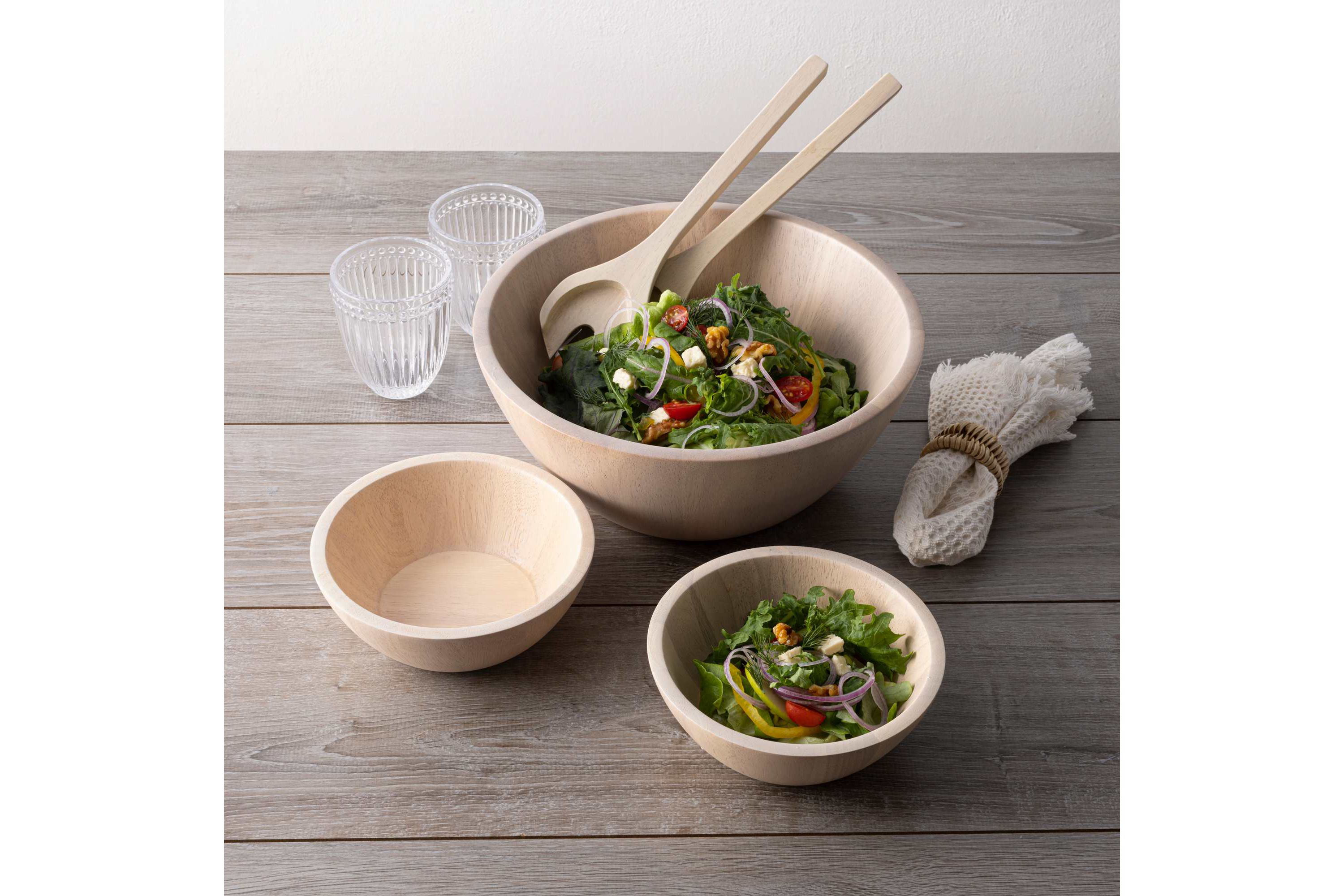 Hammock Wood Large Bowl, 12", 120 oz.