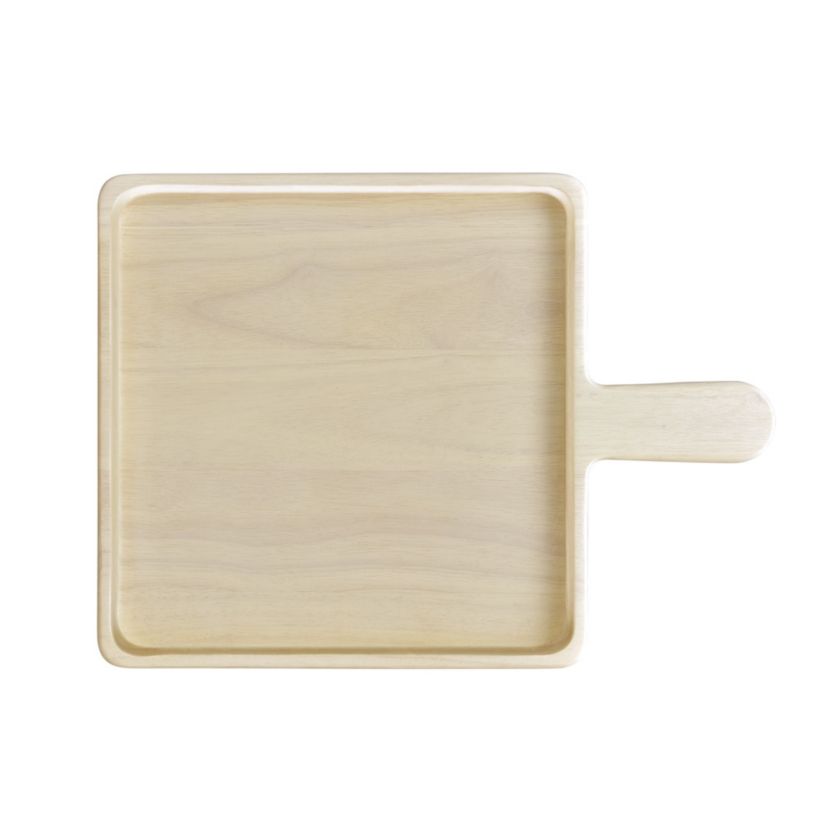 Hammock Wood Square Platter, 12"