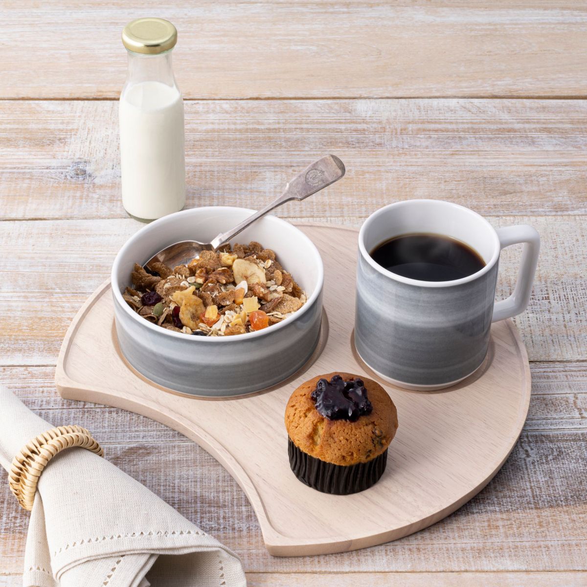 Hammock Wood Crescent Serving Tray 13"