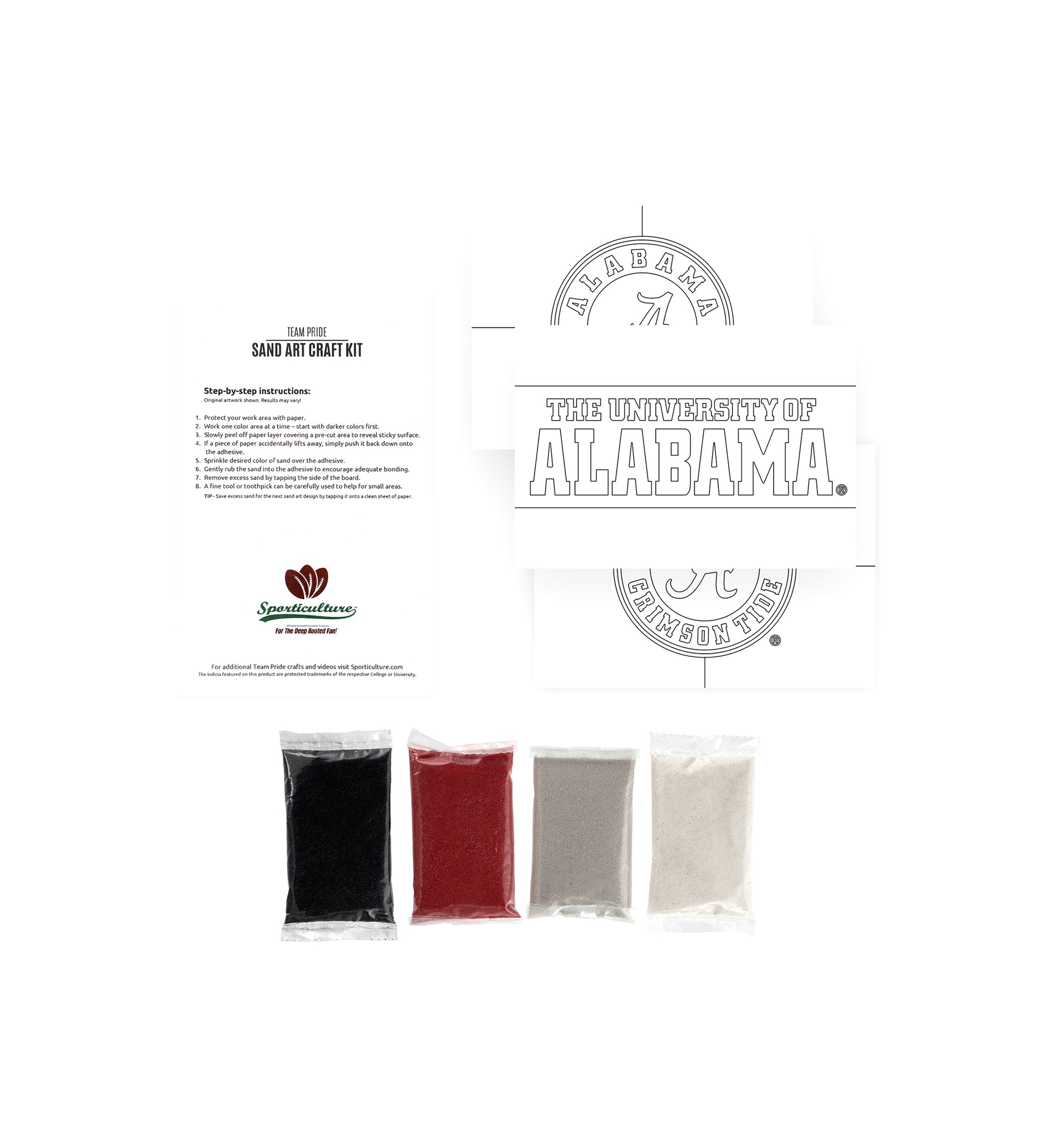 NCAA Alabama Crimson Tide Team Sand Arts and Crafts Kit