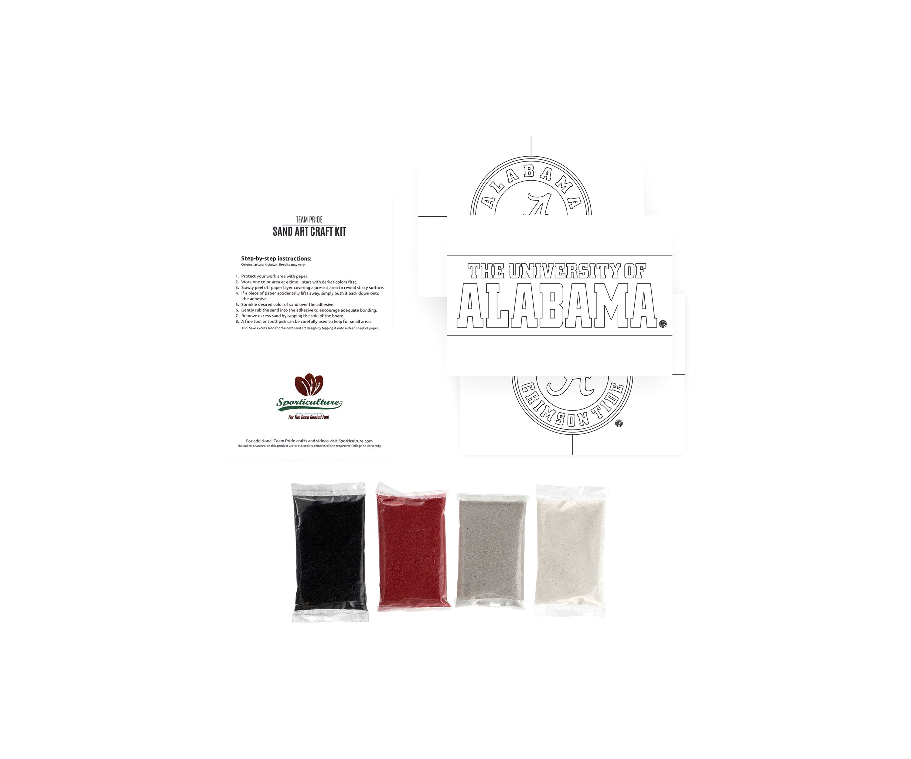 NCAA Alabama Crimson Tide Team Sand Arts and Crafts Kit