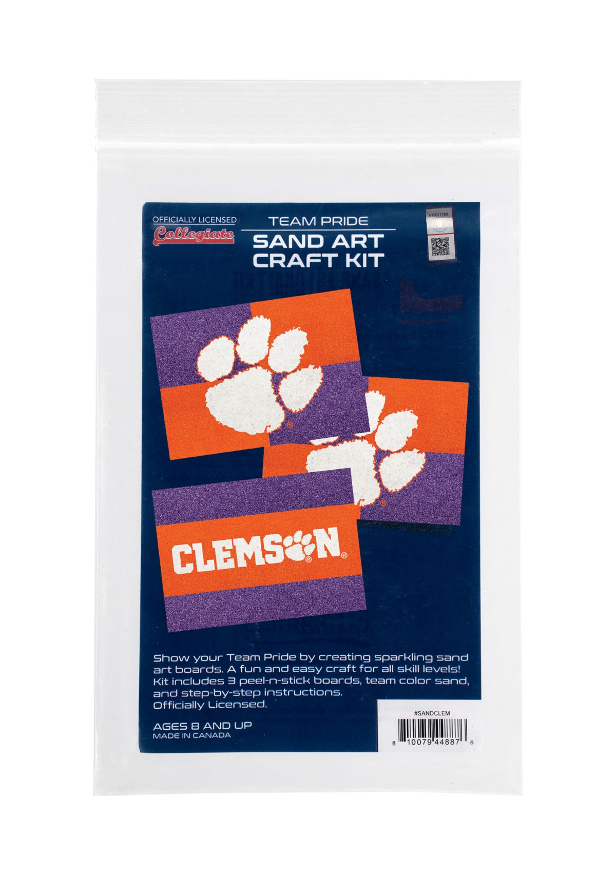 NCAA Clemson Tigers Sand Art Craft Kit