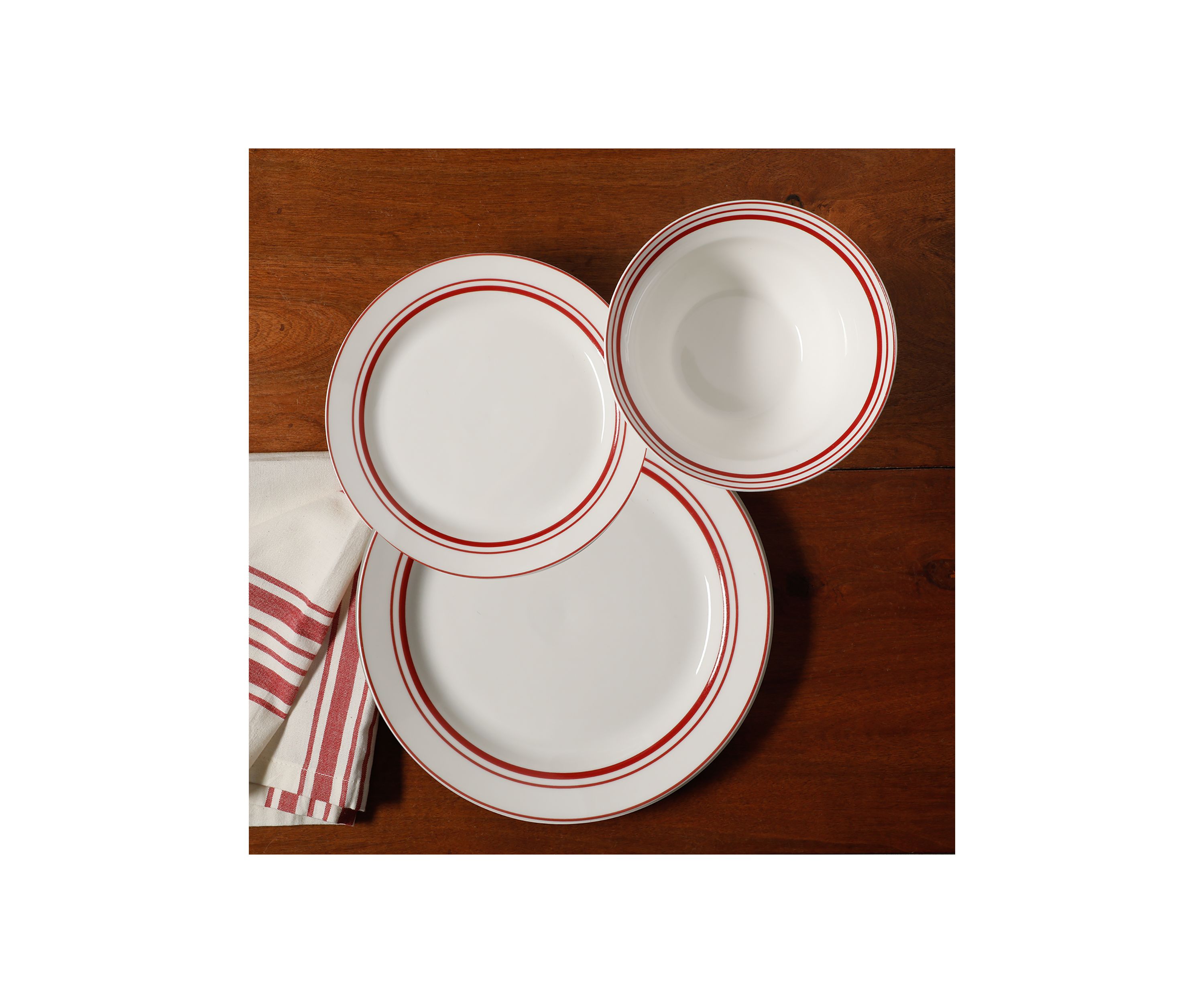 Le Marais 12 Piece Fine Ceramic Dinnerware Set