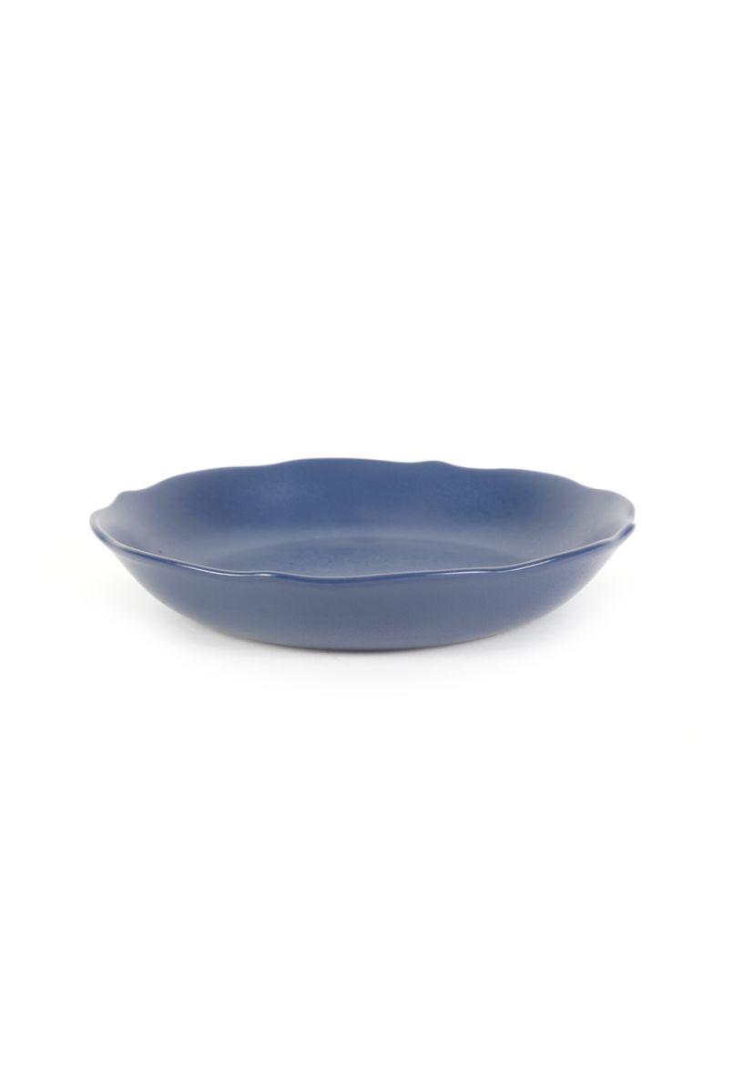 Le Sable 9.3 Scalloped Stoneware Dinner Bowl in Marine