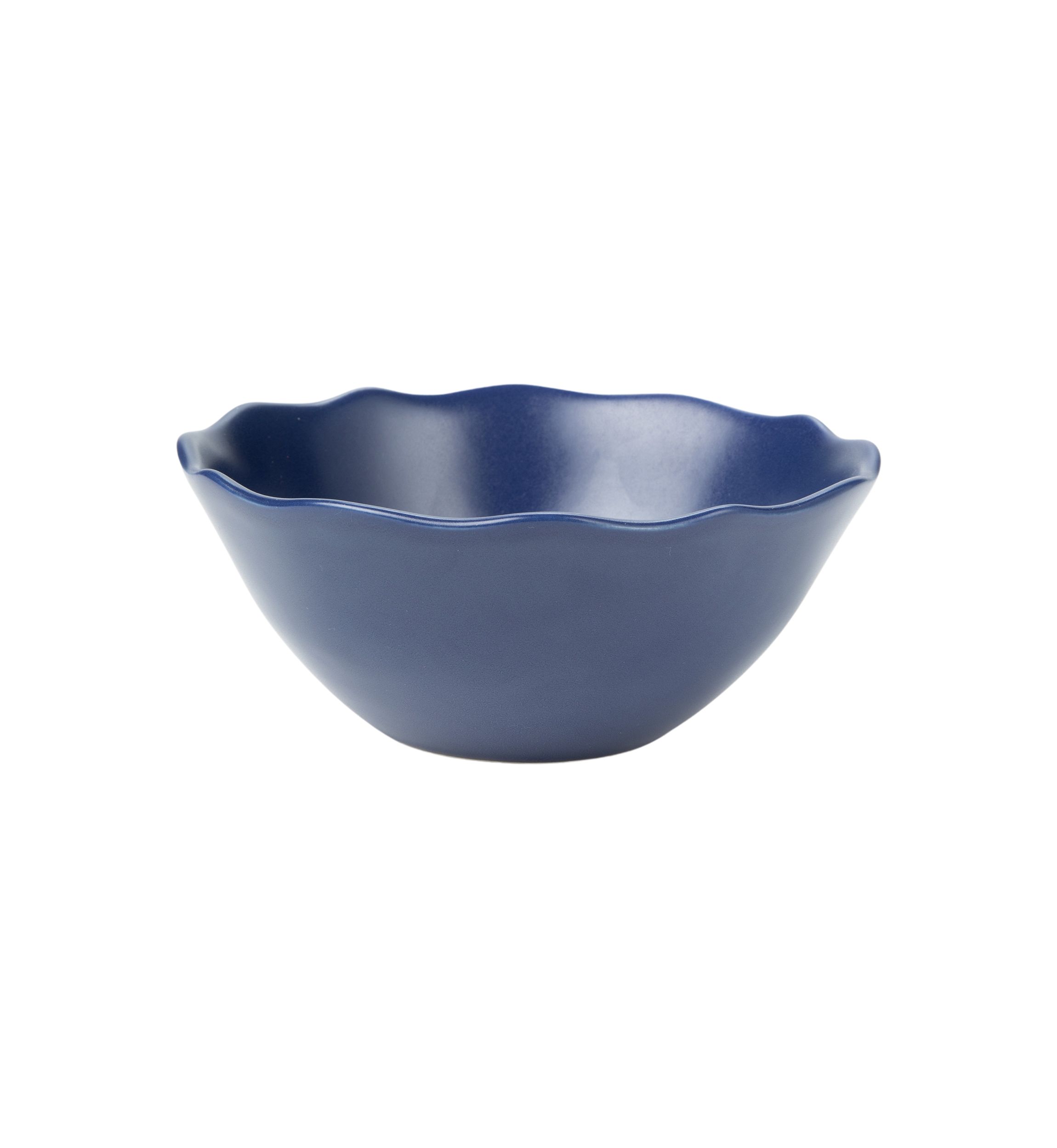 Le Sable 6.3 Scalloped Stoneware Cereal Bowl in Marine