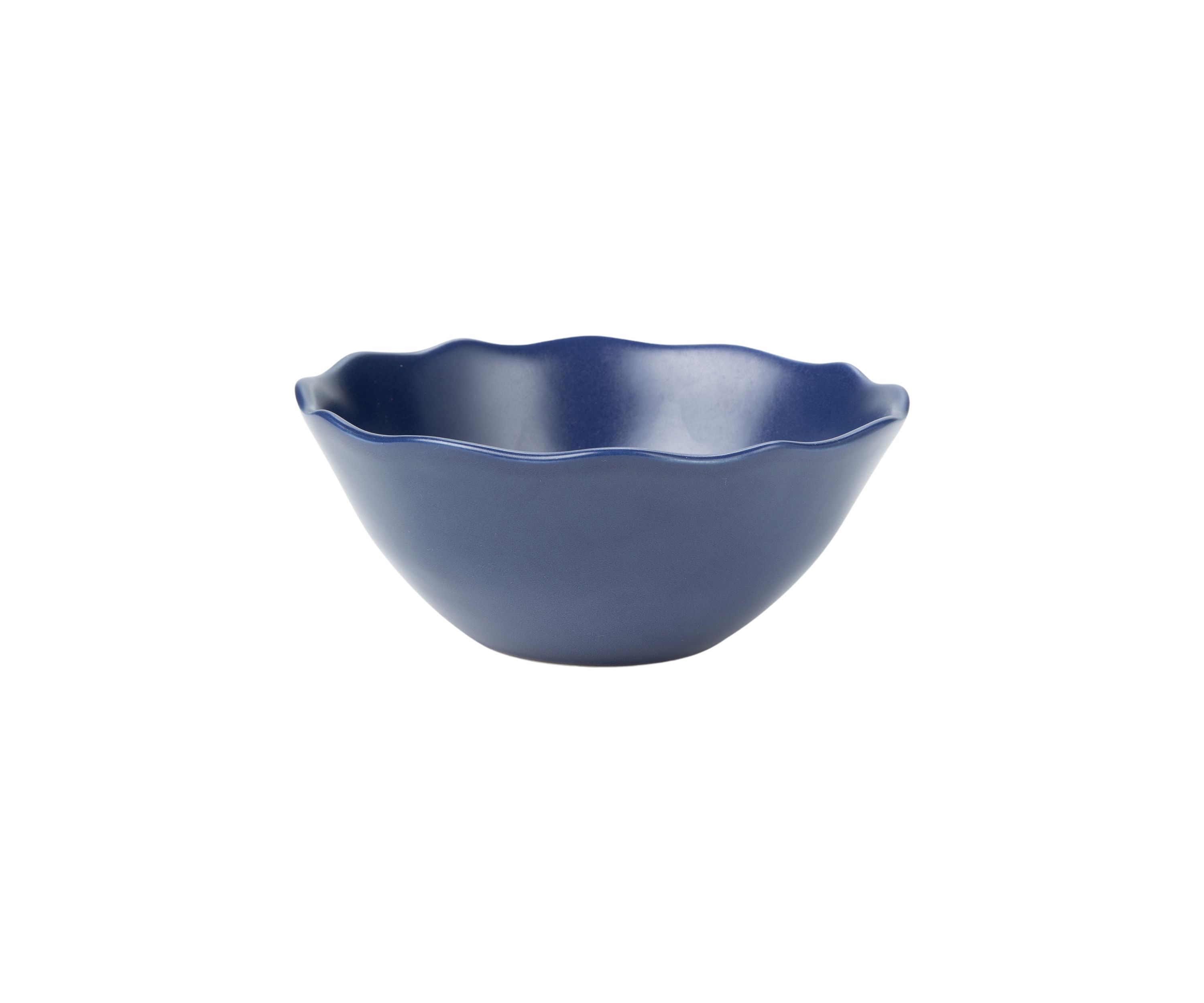 Le Sable 6.3 Scalloped Stoneware Cereal Bowl in Marine