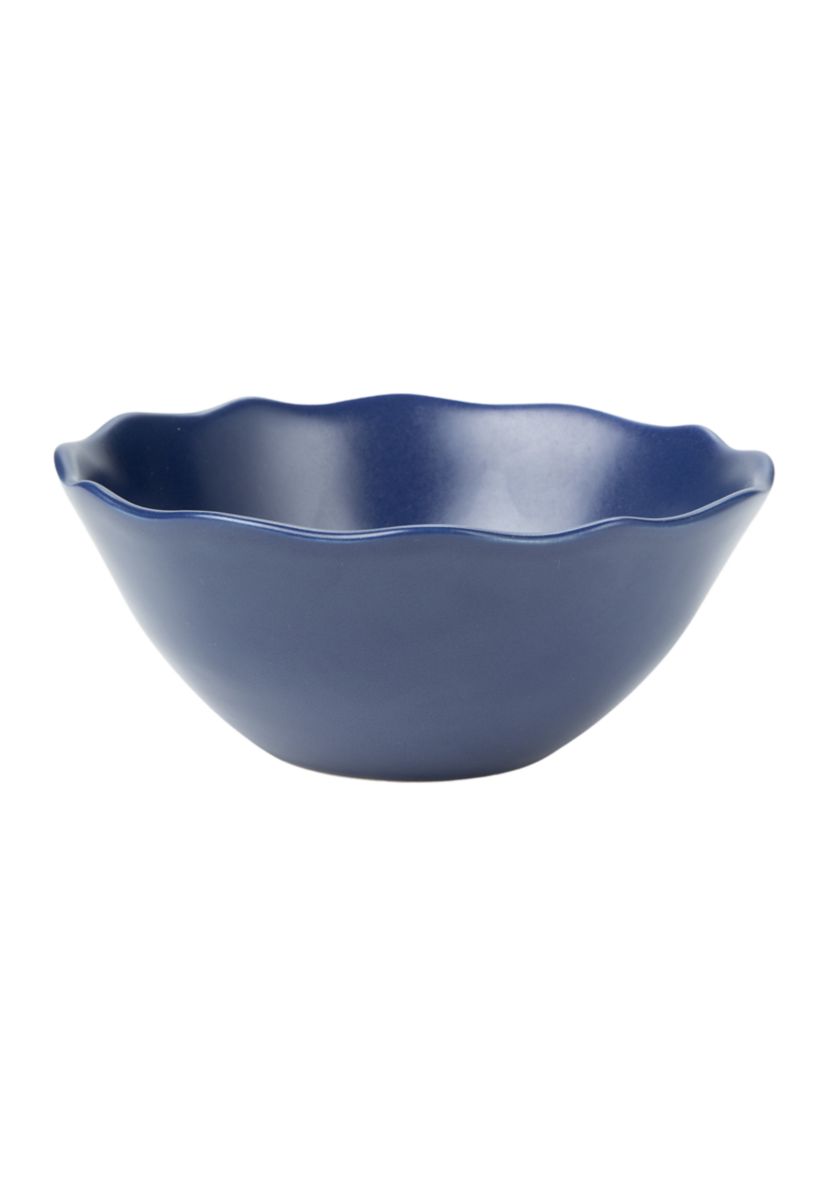 Le Sable 6.3 Scalloped Stoneware Cereal Bowl in Marine