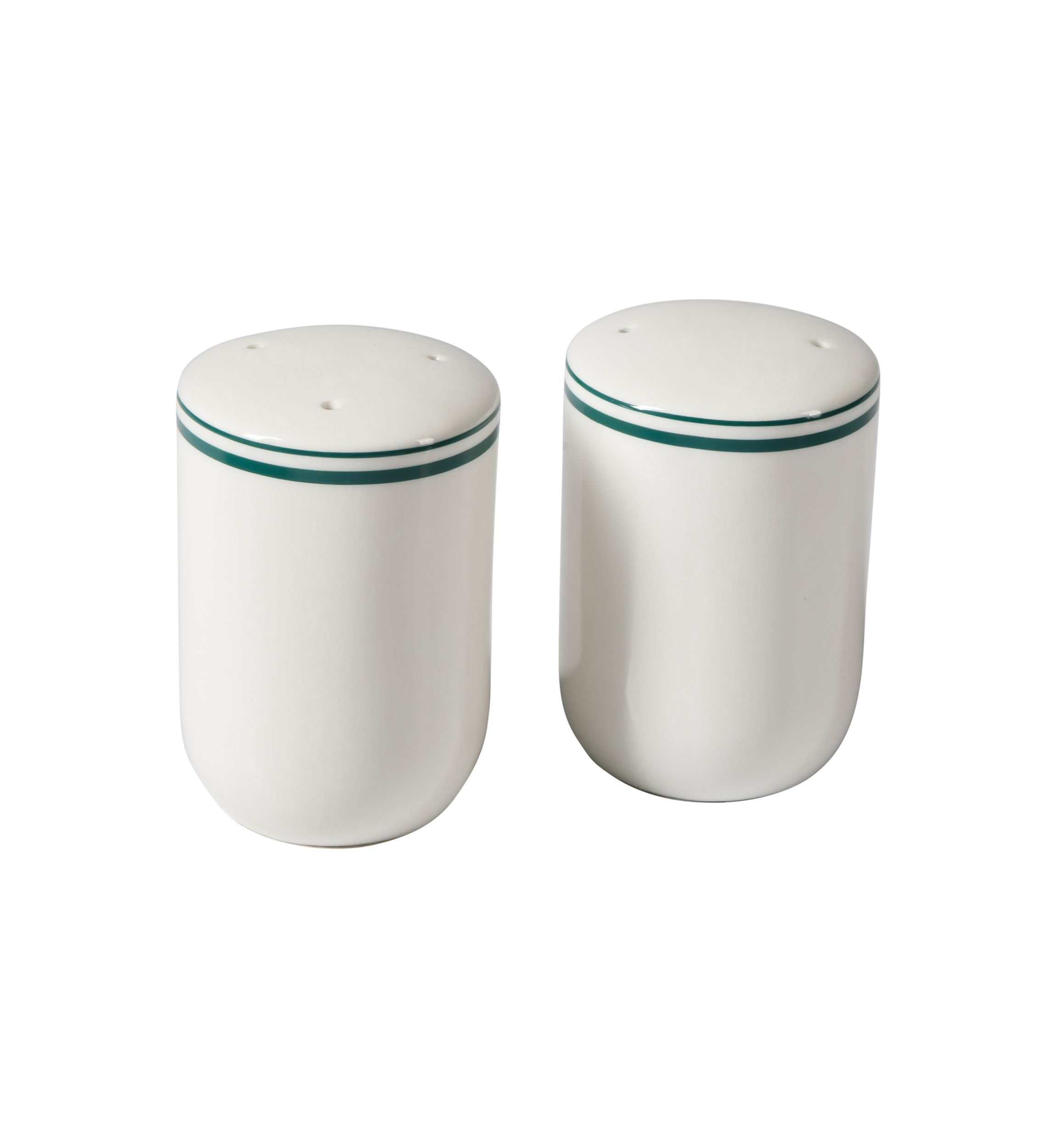White and Green Salt & Pepper Set