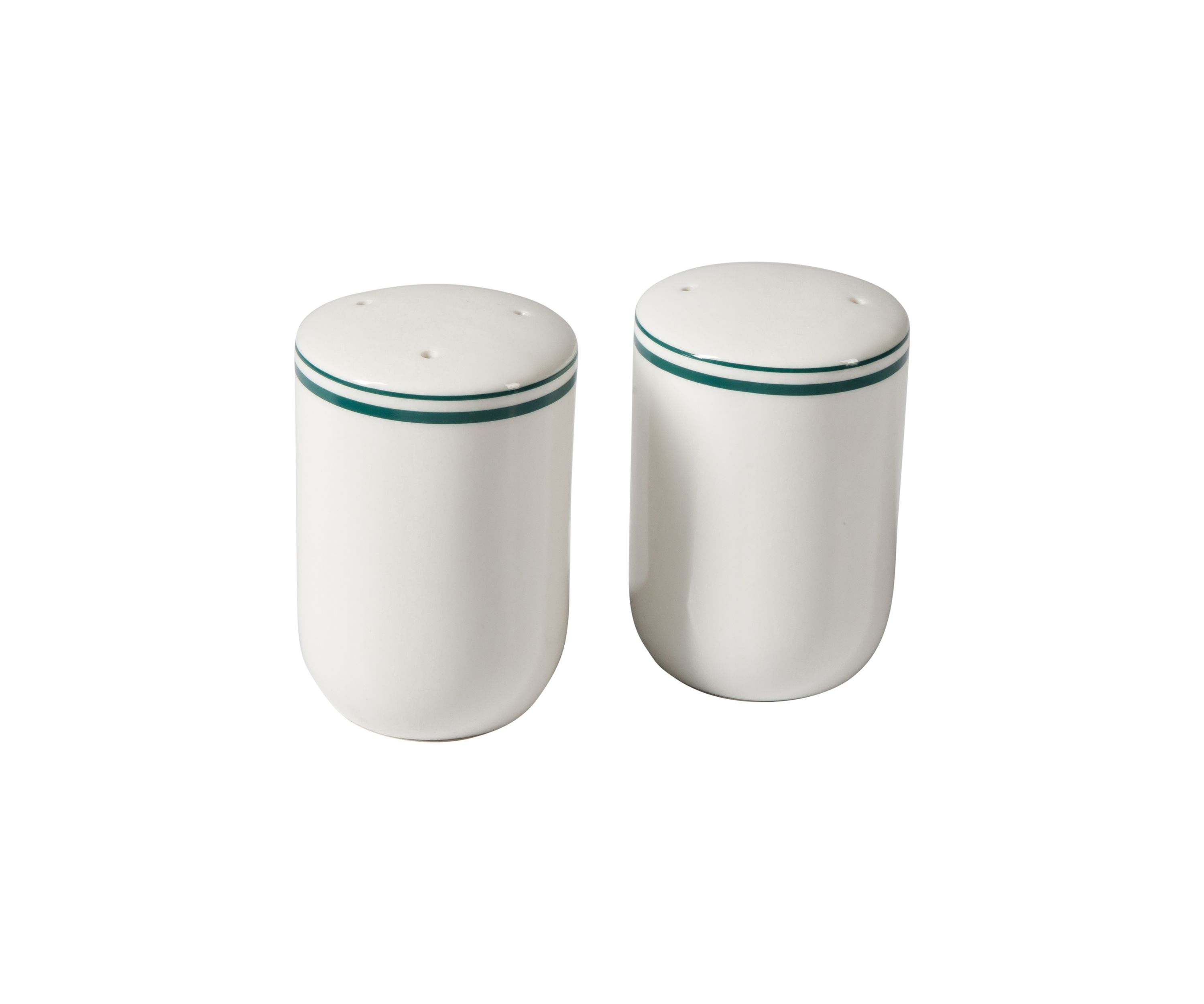 White and Green Salt & Pepper Set