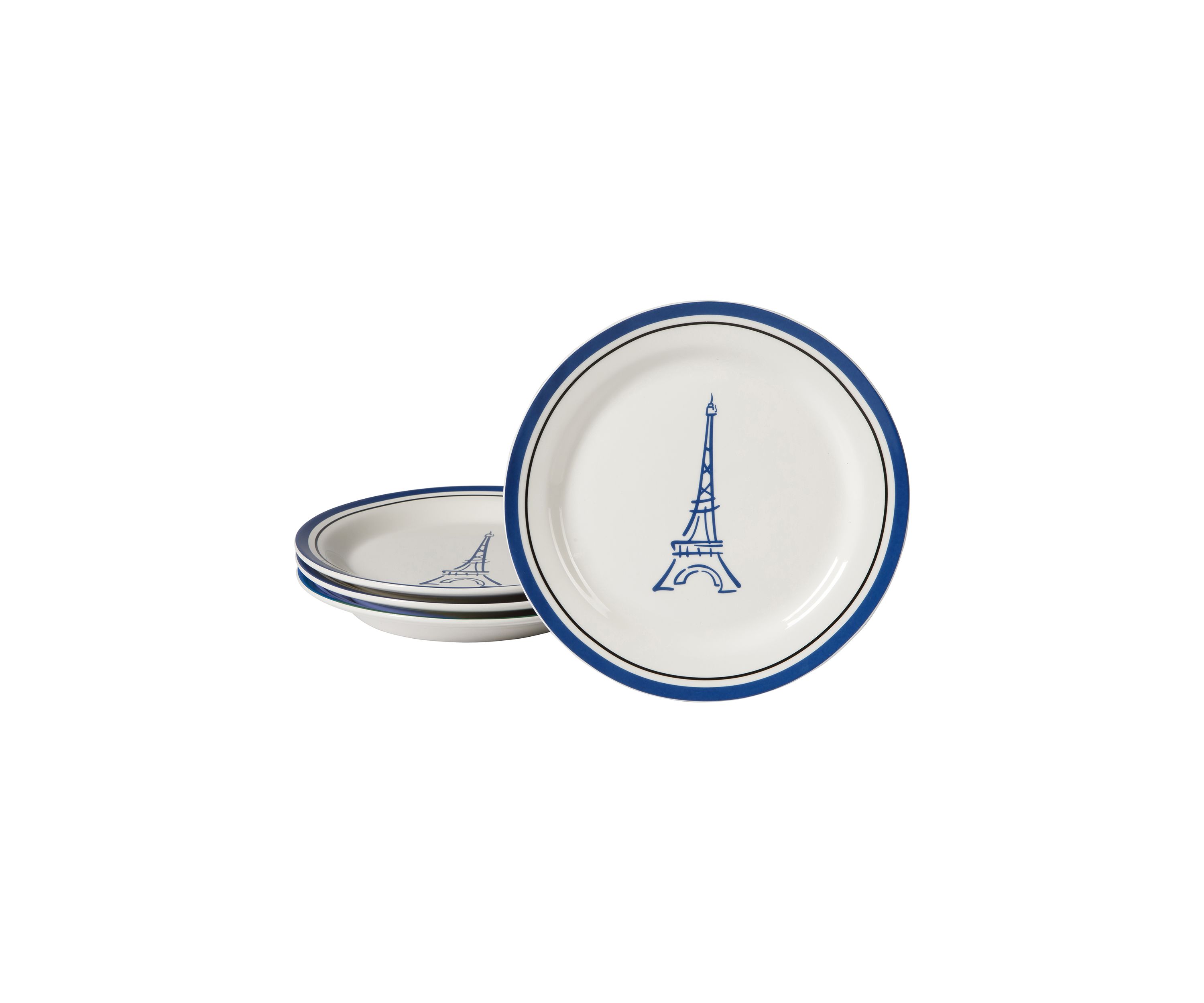 Set of 4 Eiffel Tower Plates