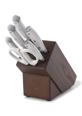 Sur La Table 7 Piece Cutlery Set, Brown, 7 Piece Knife & Block Set