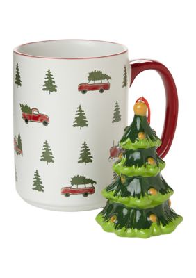 Road Trip Red Truck Mug and Ornament Set