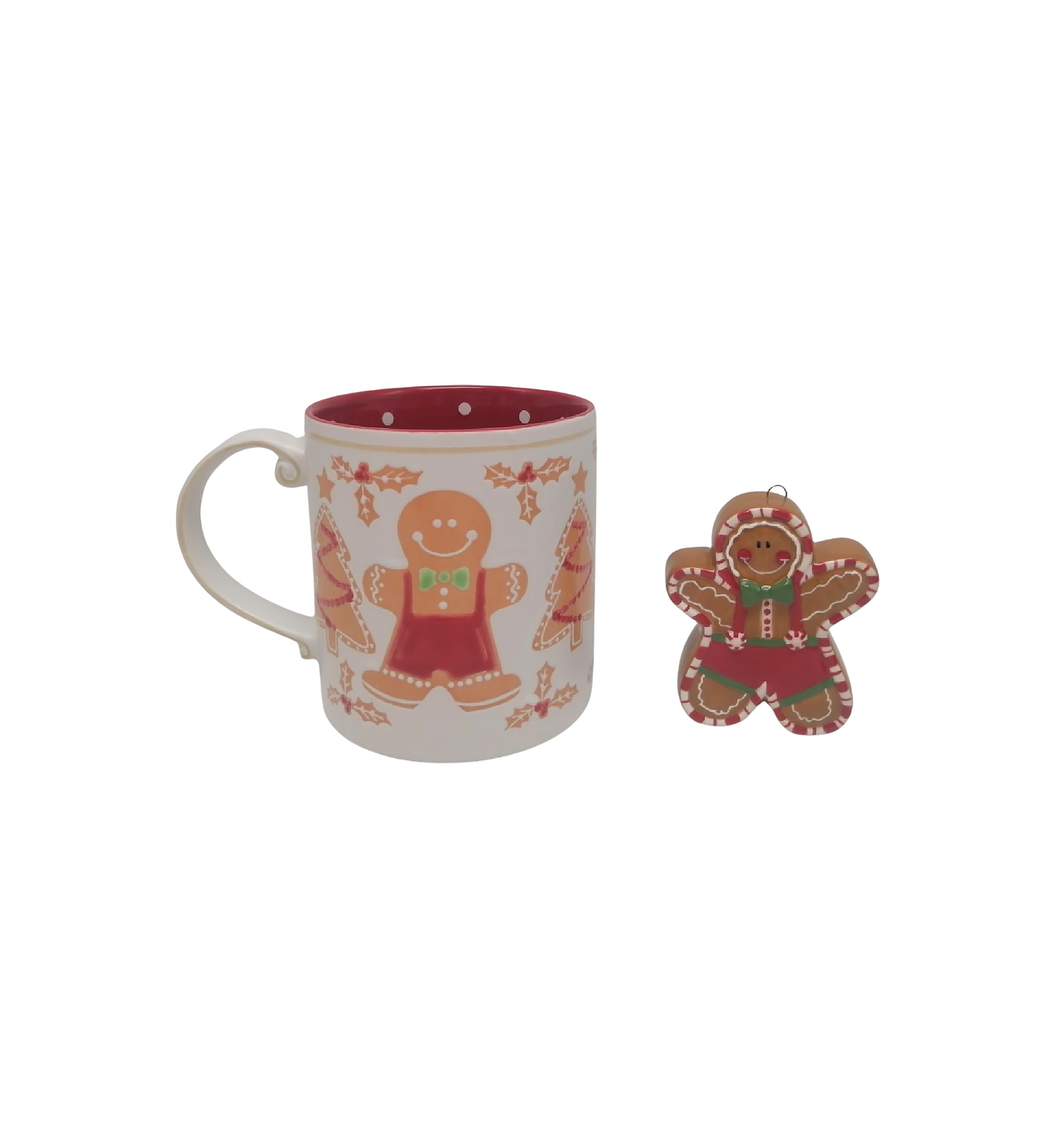 Gingerbread Man Mug and Ornament Set
