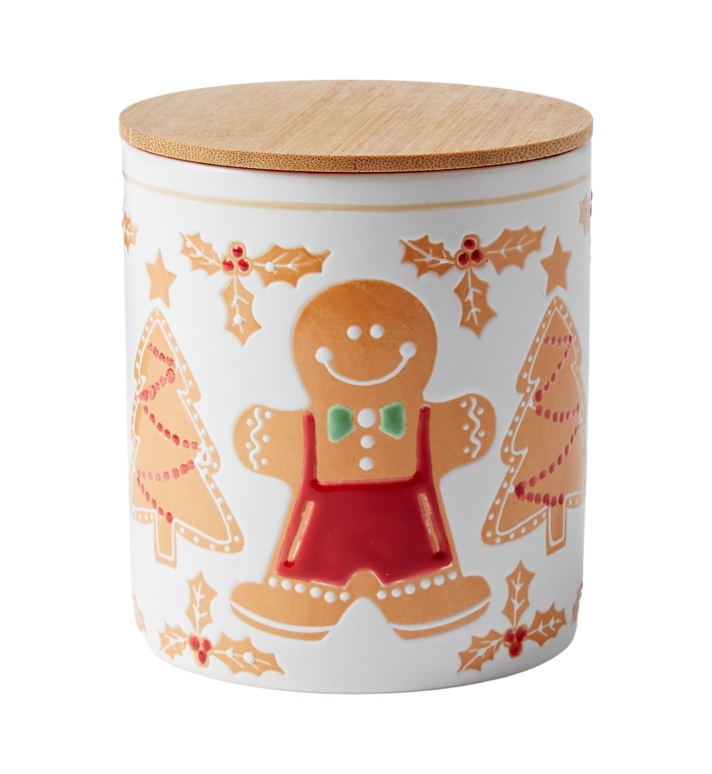 Gingerbread Lidded Stoneware Candle