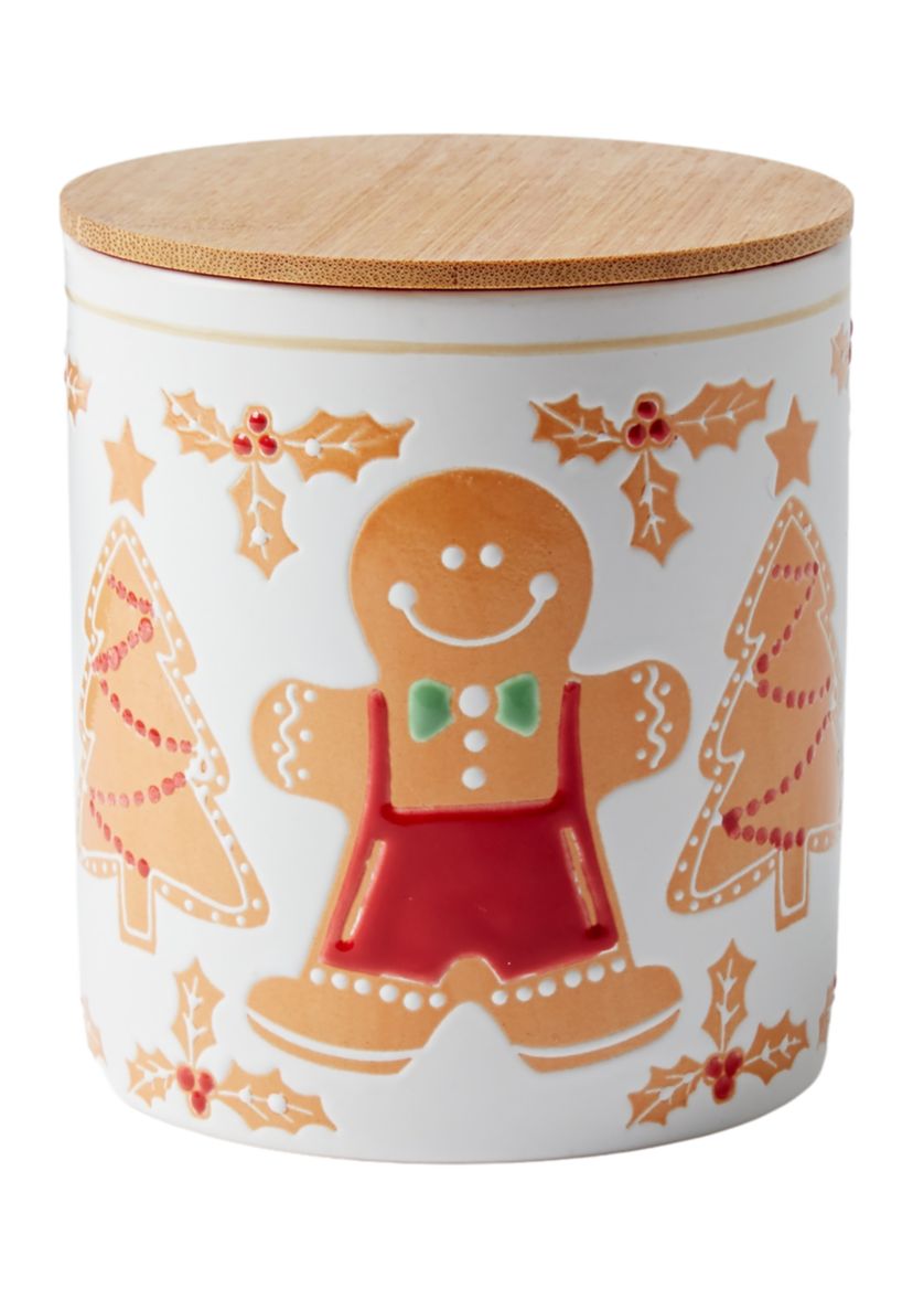 Gingerbread Lidded Stoneware Candle