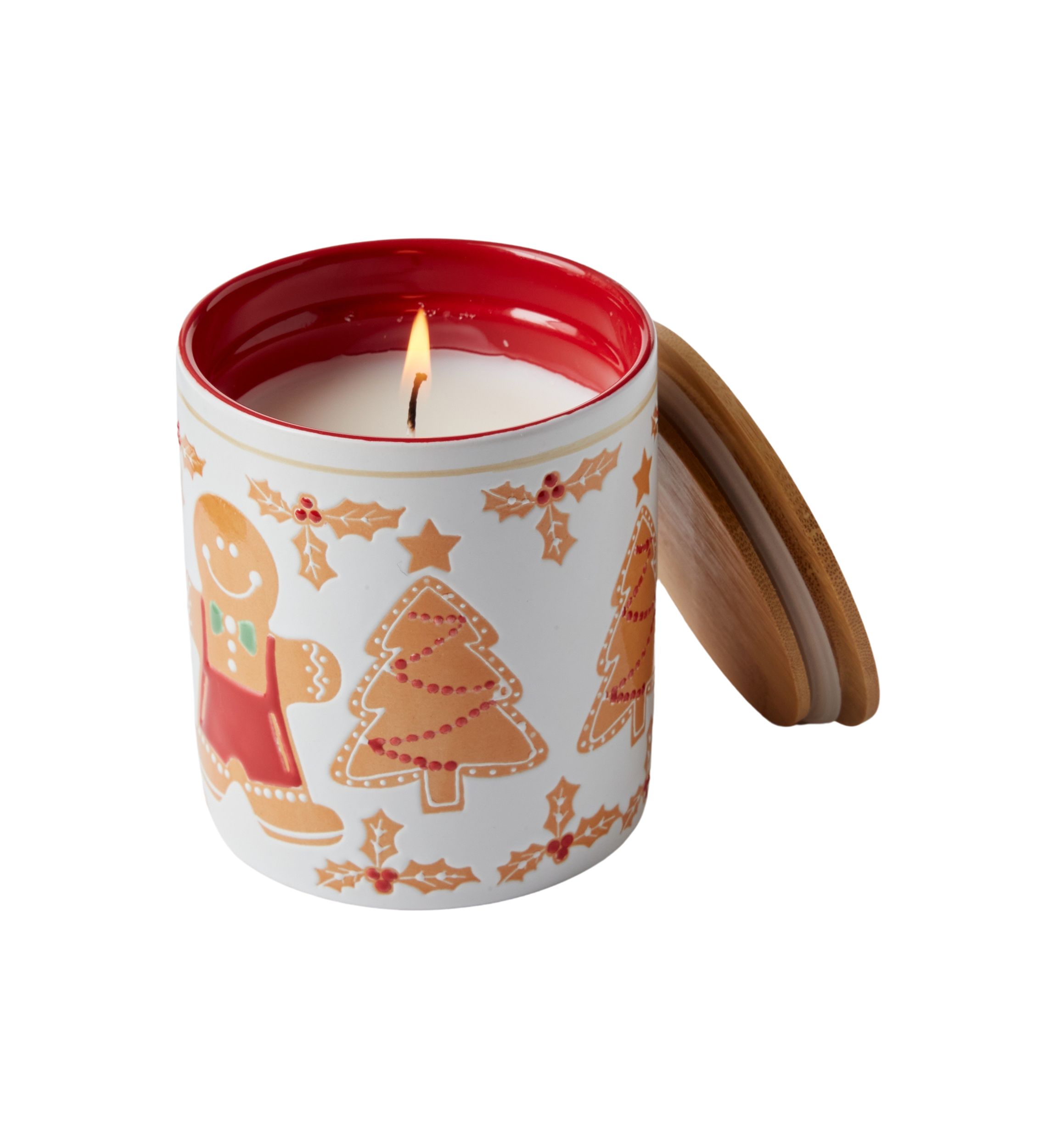 Gingerbread Lidded Stoneware Candle