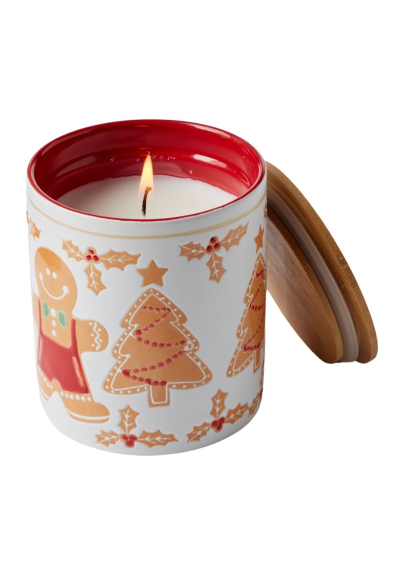 Gingerbread Lidded Stoneware Candle