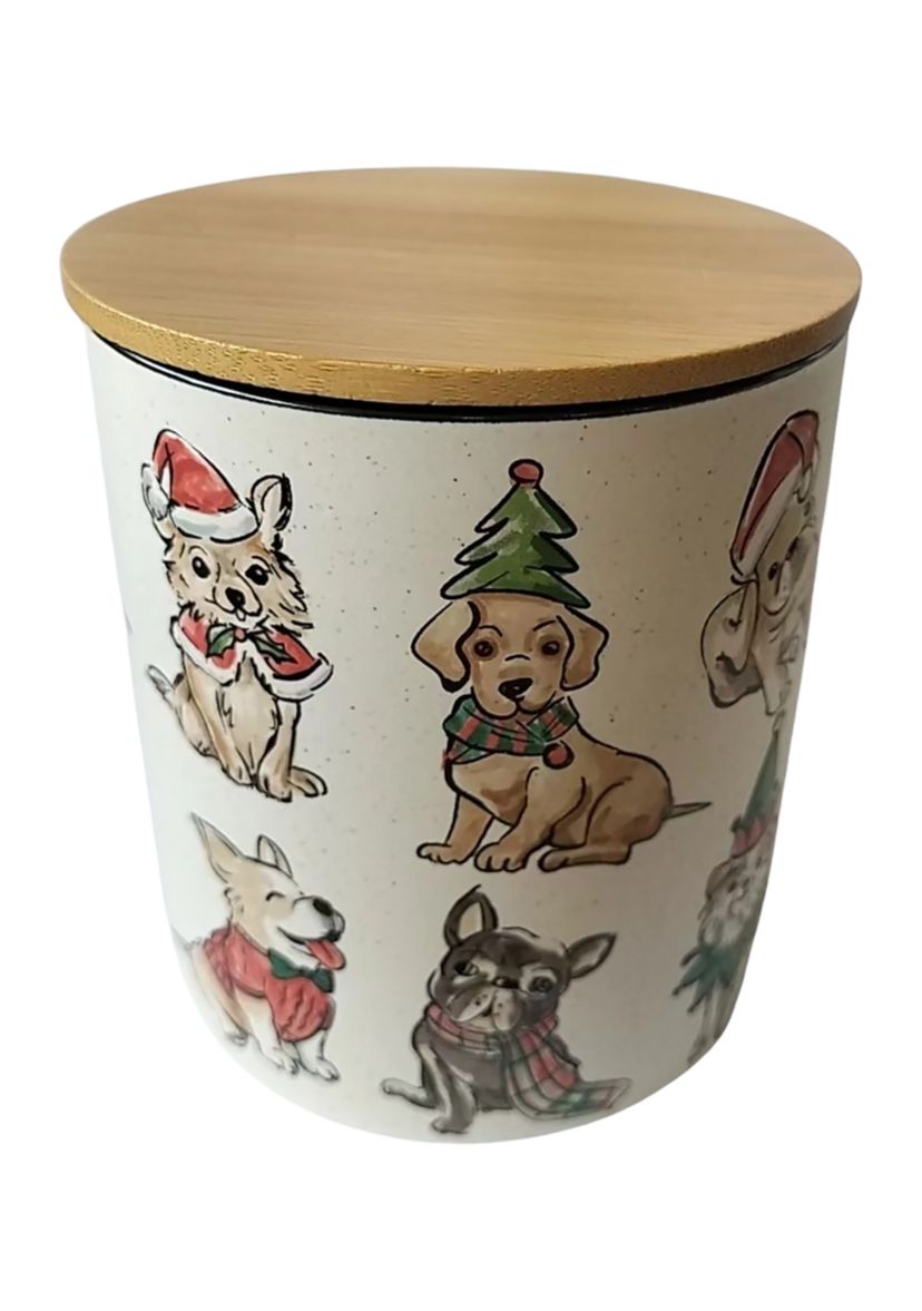 Crimson Holiday Lidded Stoneware Candle 