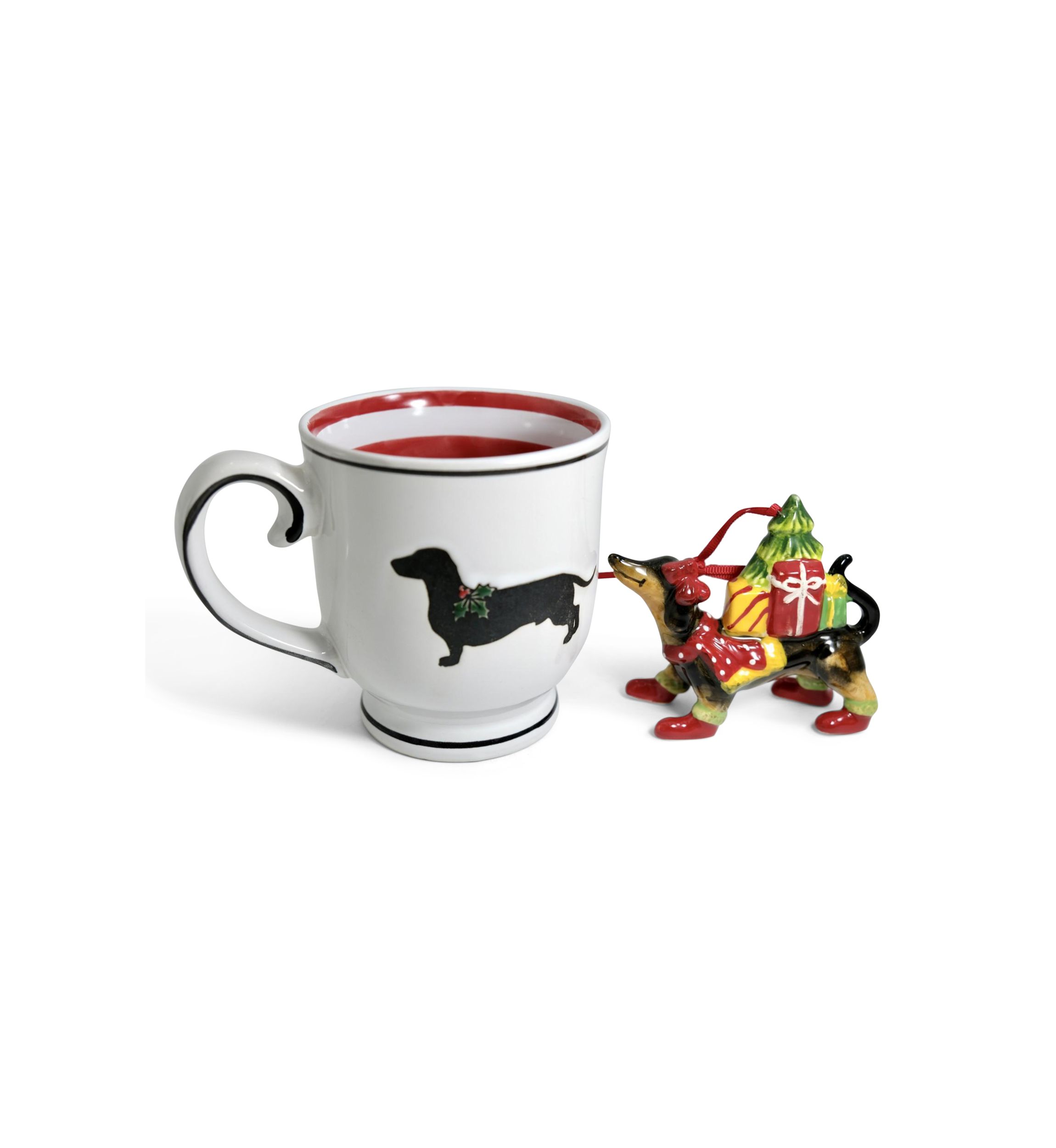 Dachshund Ceramic Mug and Ornament Gift Set