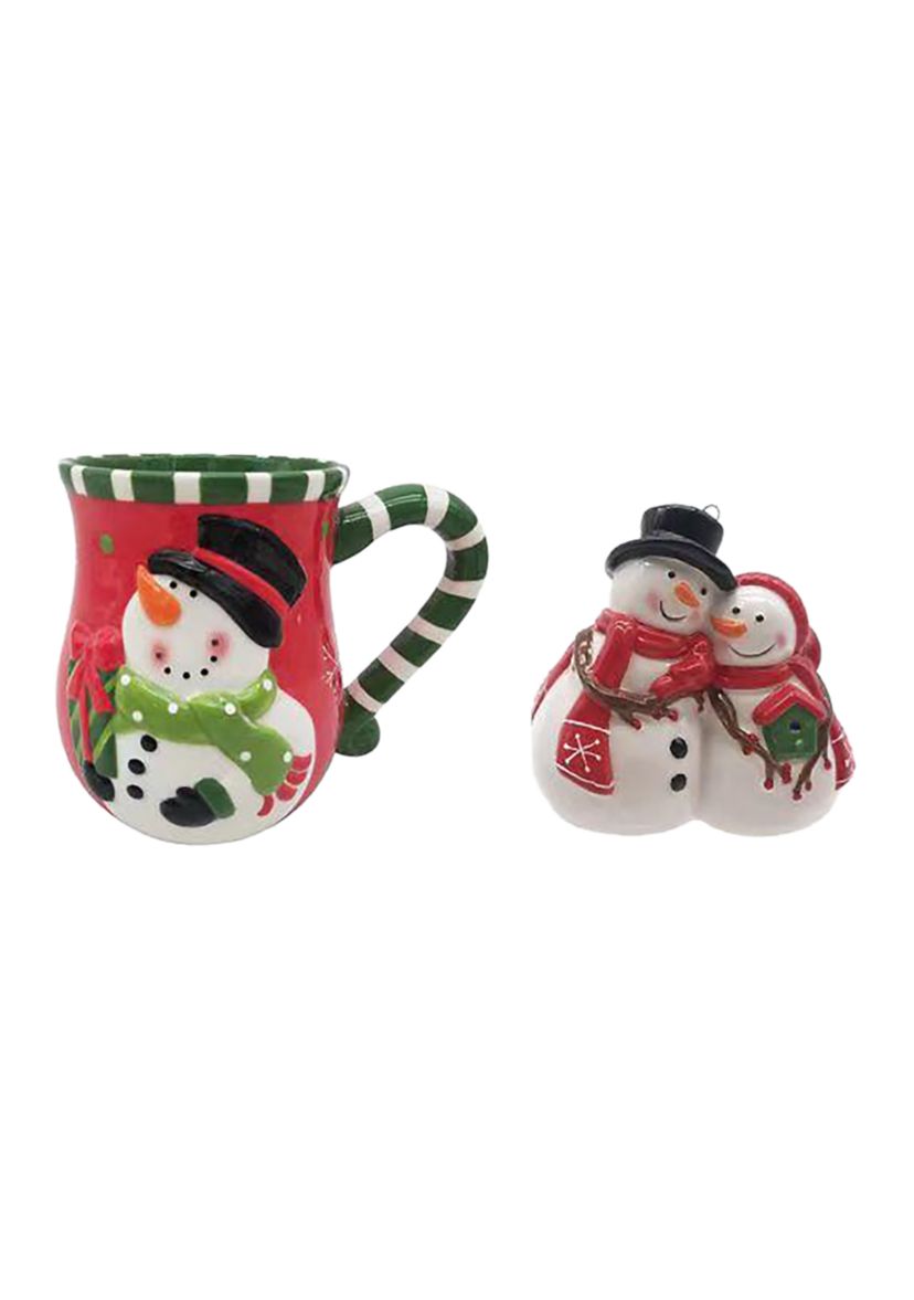 Snowman Mug and Ornament Gift Set