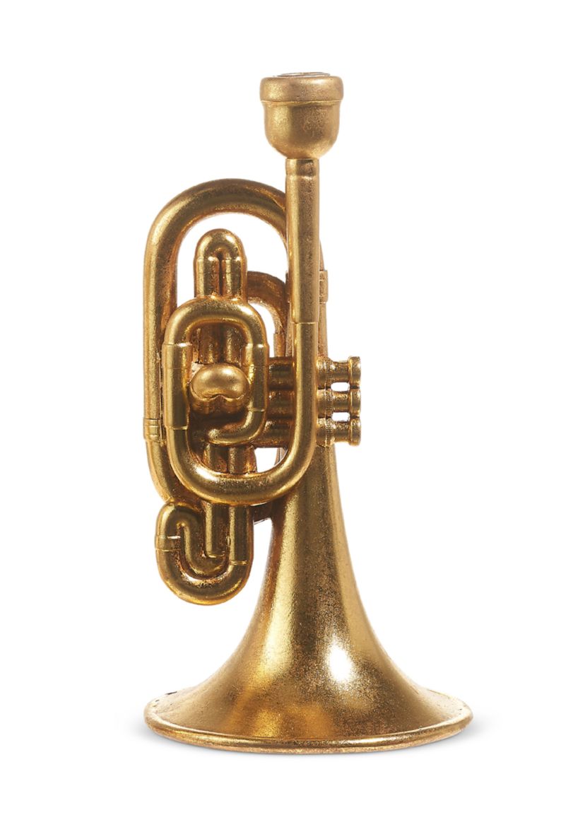 Large Gold Horn Candle Holder