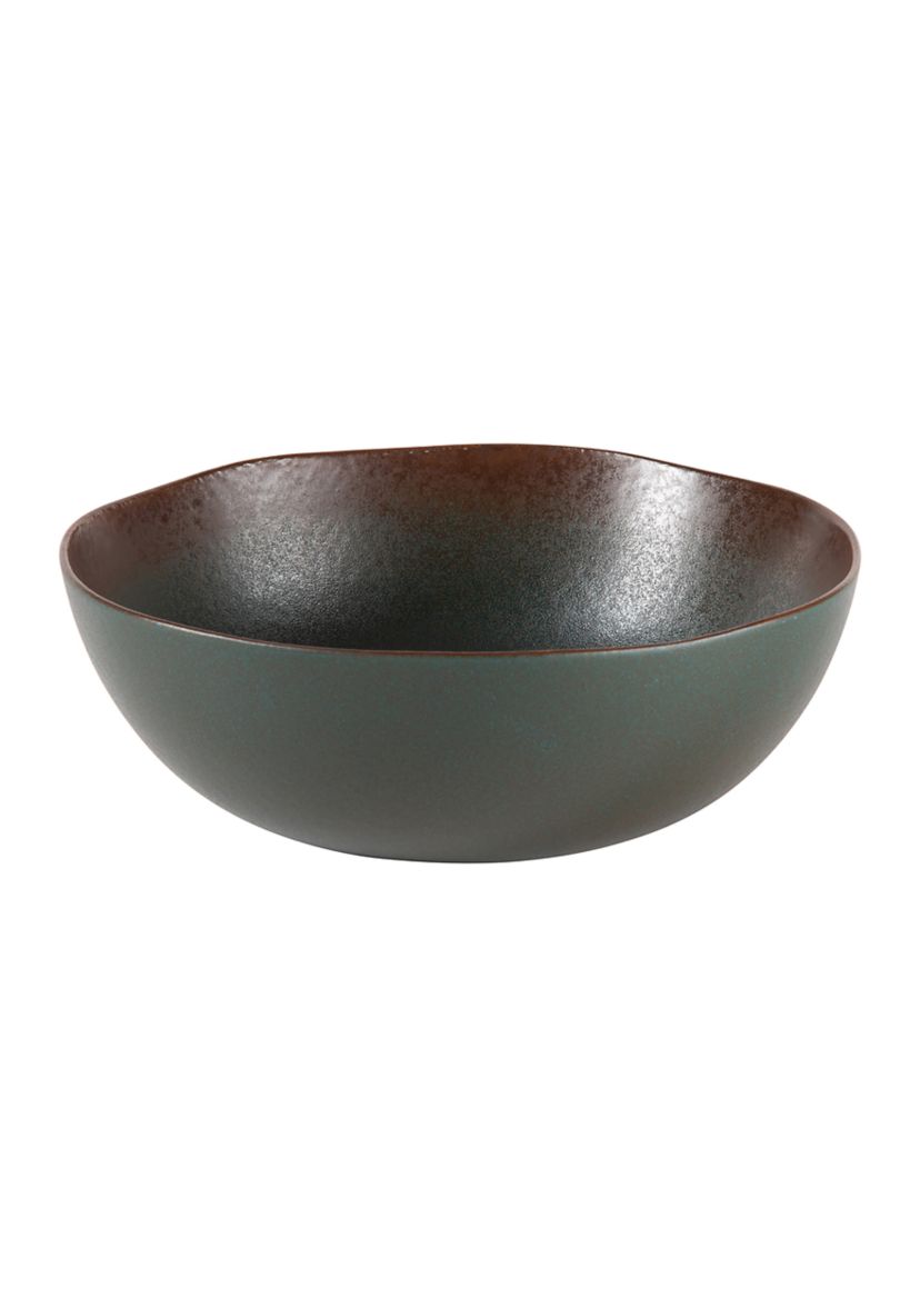  Palermo Sun Reactive Glaze Dinnerware Agave Green 2-Piece Serving Set 
